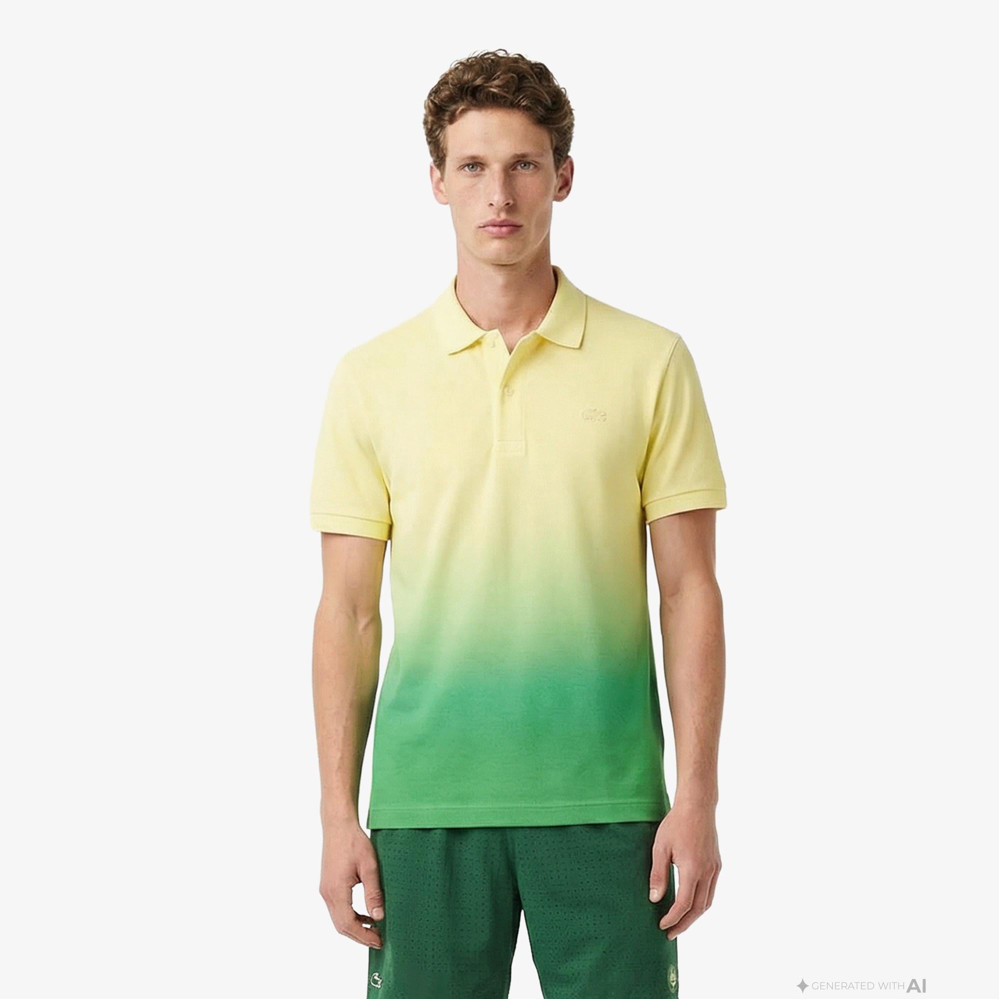 Lacoste Erkek Regular Fit Renk Bloklu Yeşil Polo