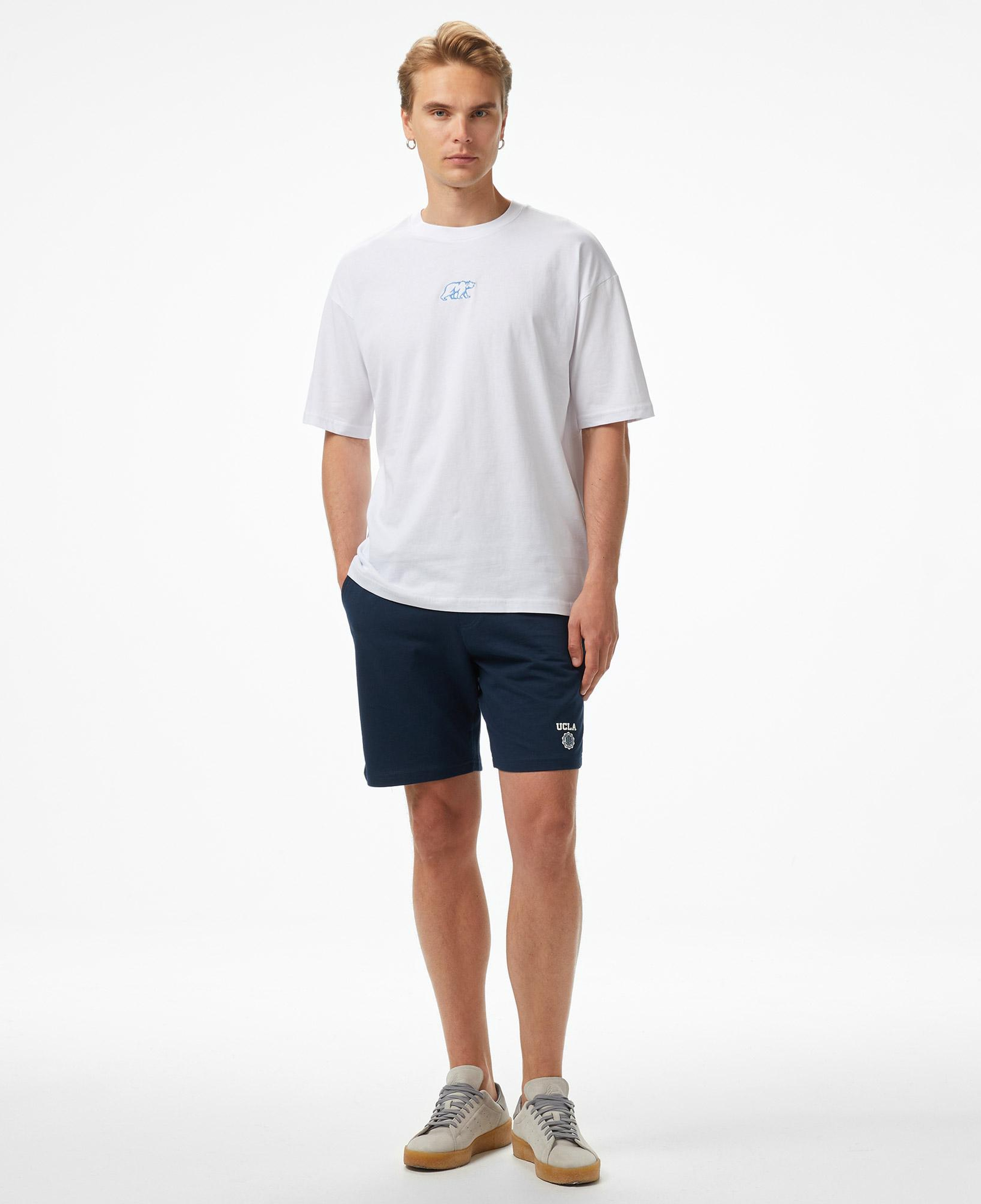 Ucla Sinclair Erkek Beyaz Bisiklet Yaka T-Shirt