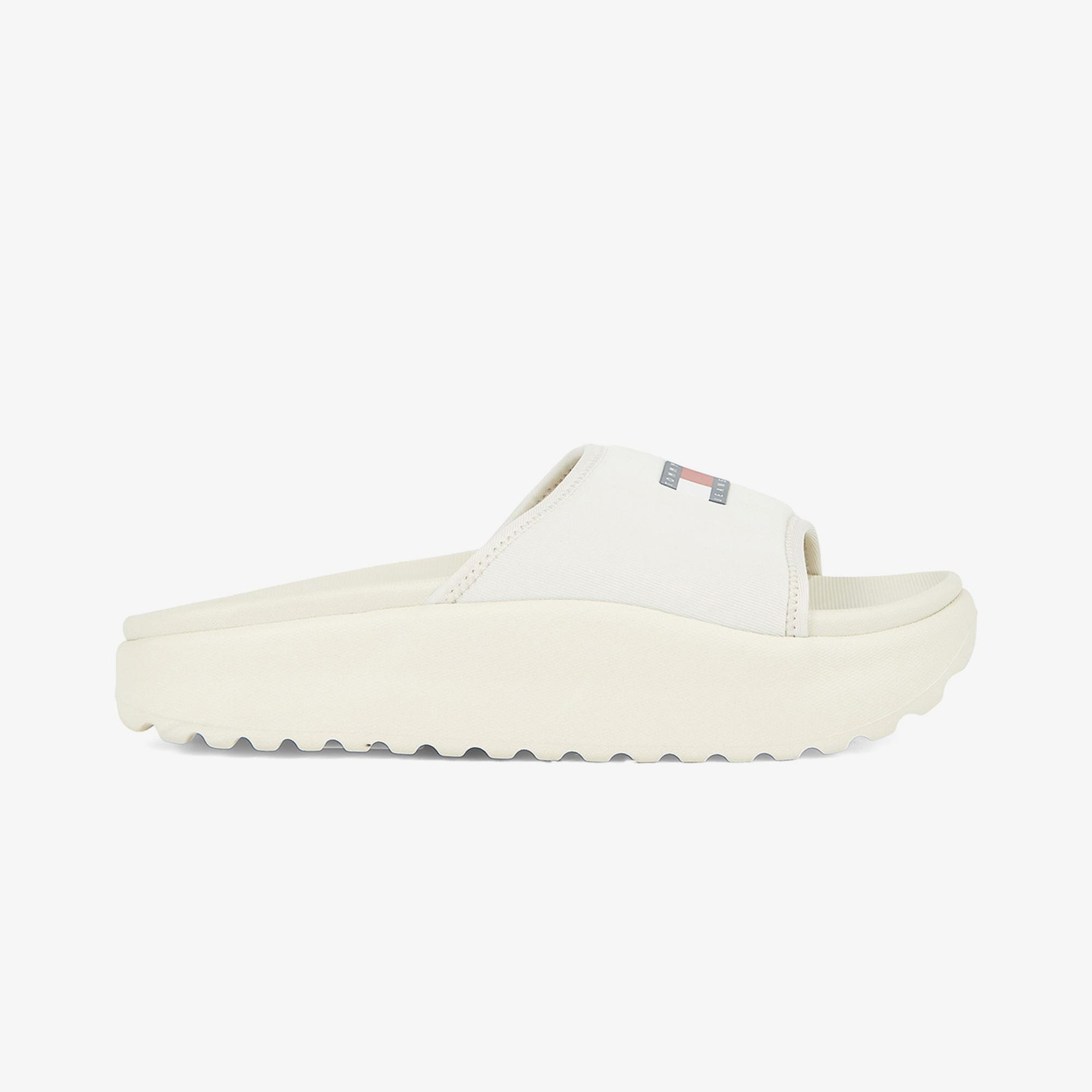 Tommy Hilfiger Comfy Pool Kadın Bej Terlik