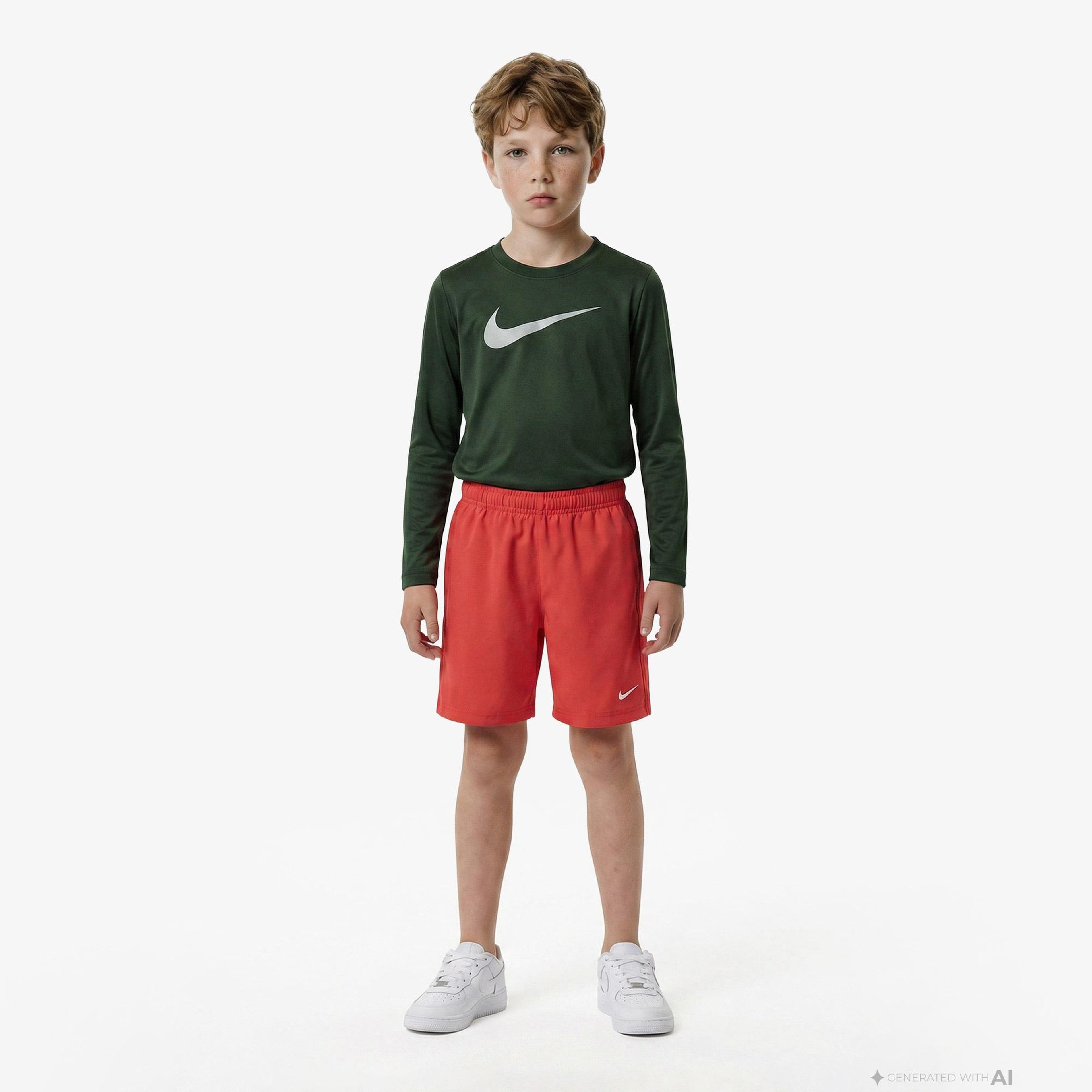 Nike Dri-Fit Multi Woven Çocuk Kırmızı Şort