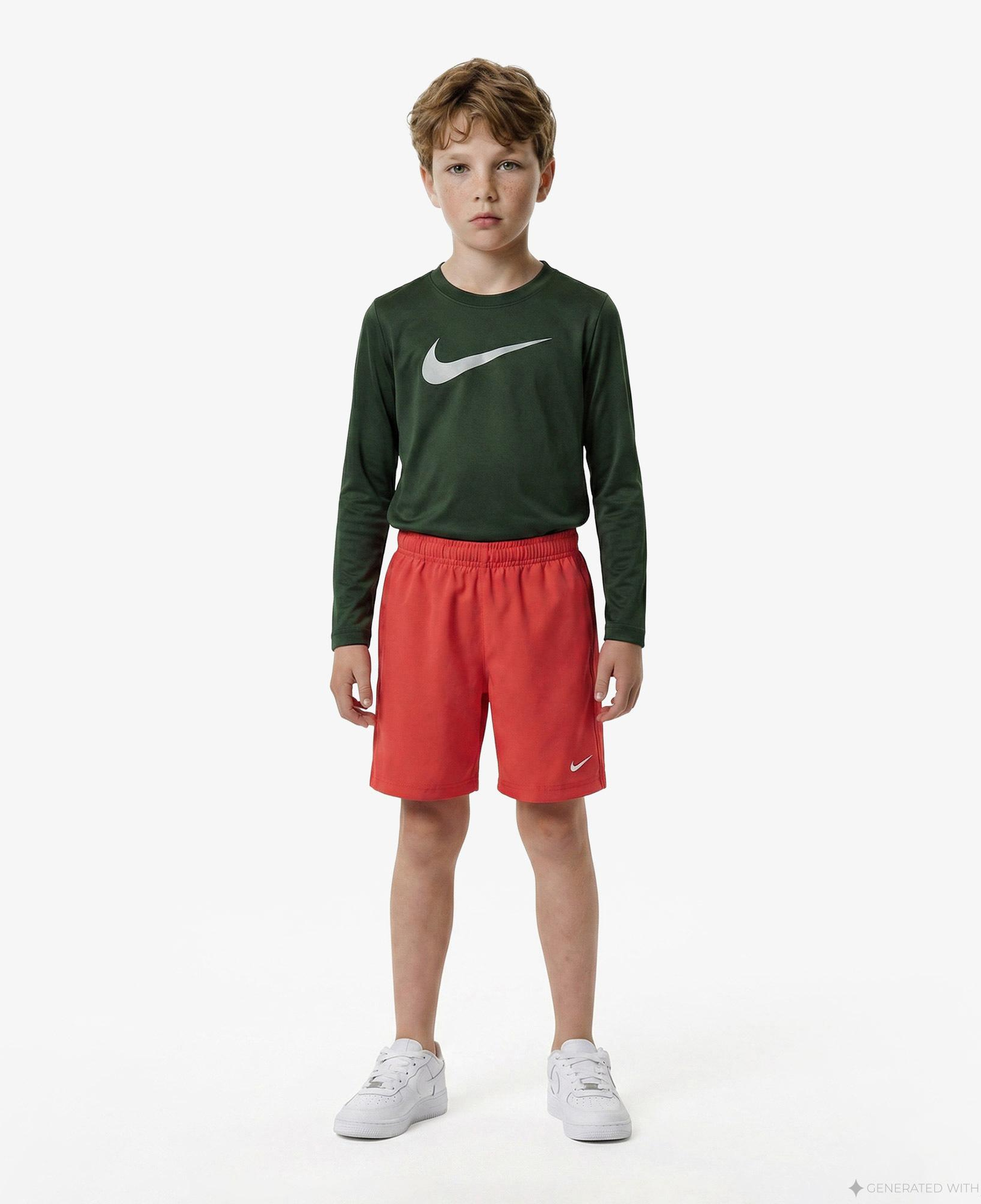 Nike Dri-Fit Multi Woven Çocuk Kırmızı Şort
