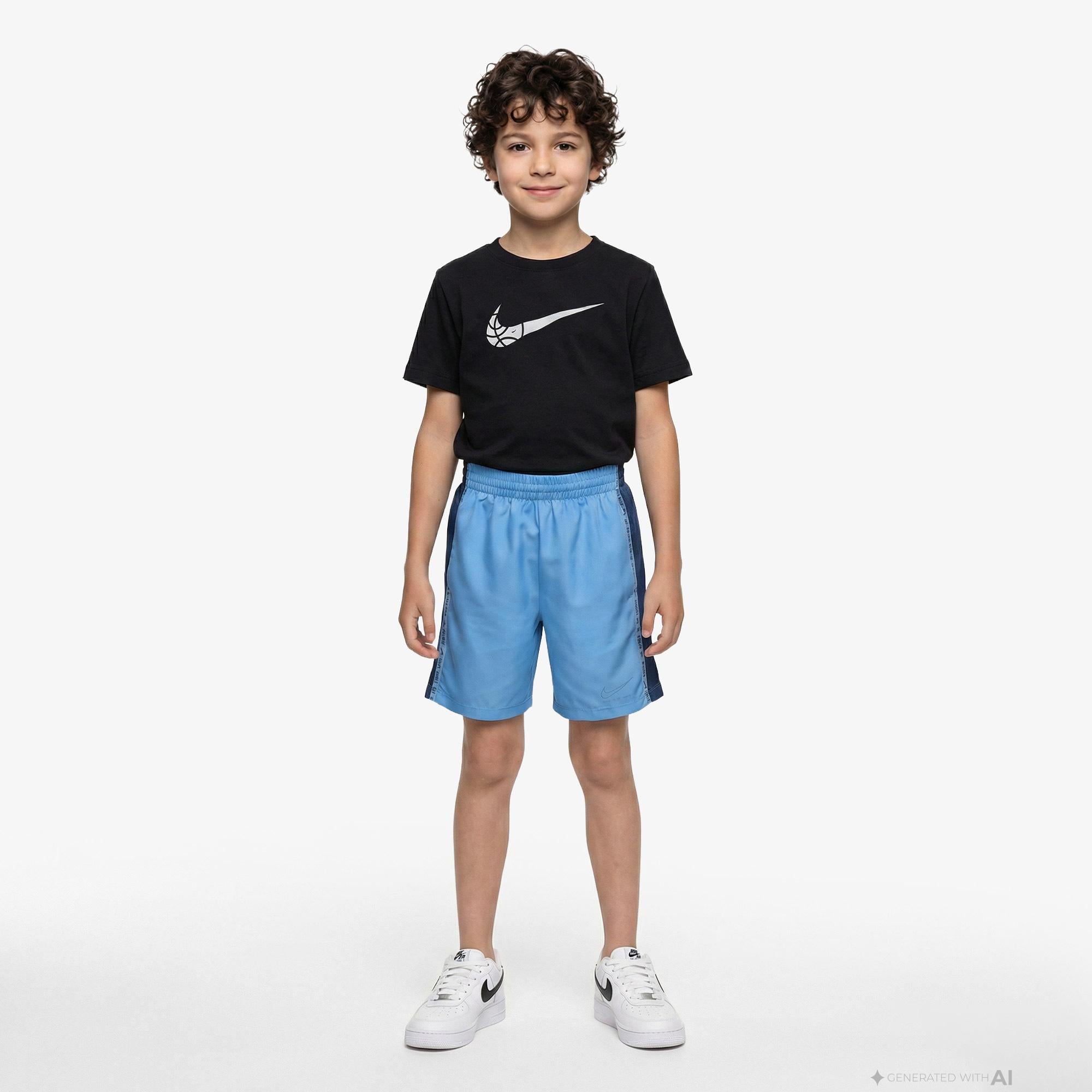 Nike Dri-Fit Sportswear Multi Woven Çocuk Mavi Şort
