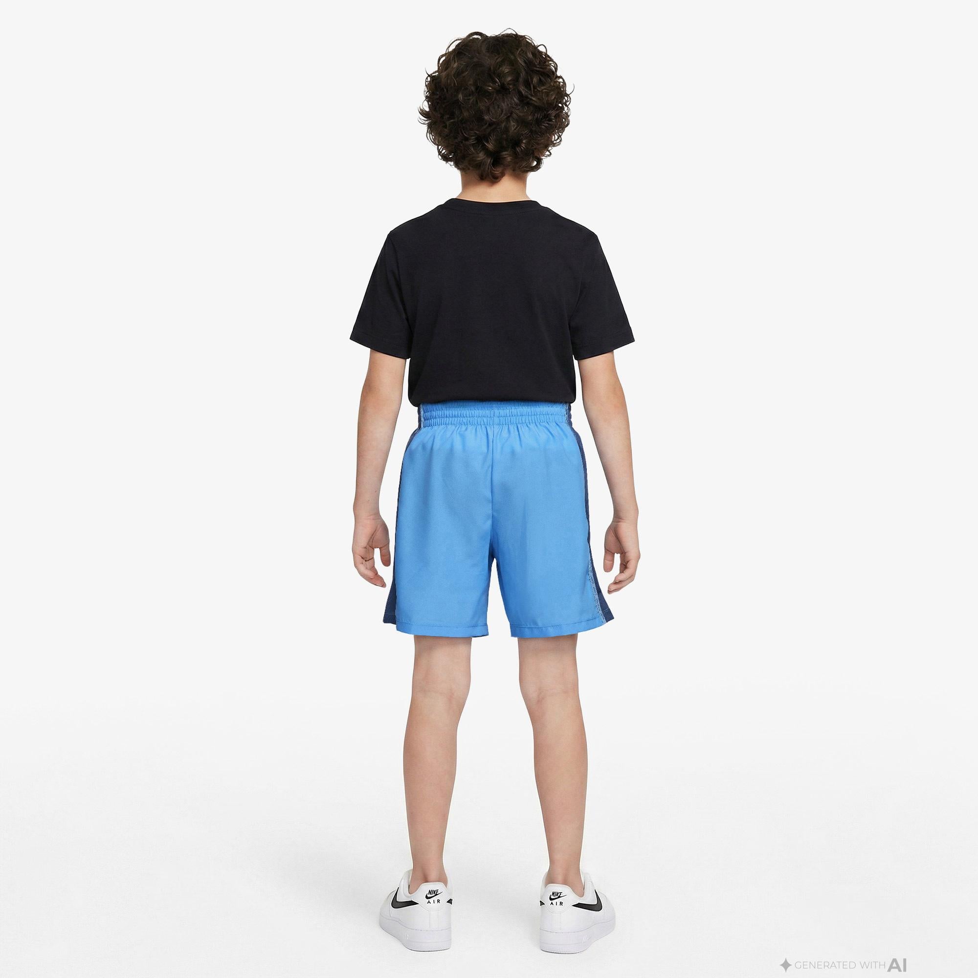 Nike Dri-Fit Sportswear Multi Woven Çocuk Mavi Şort