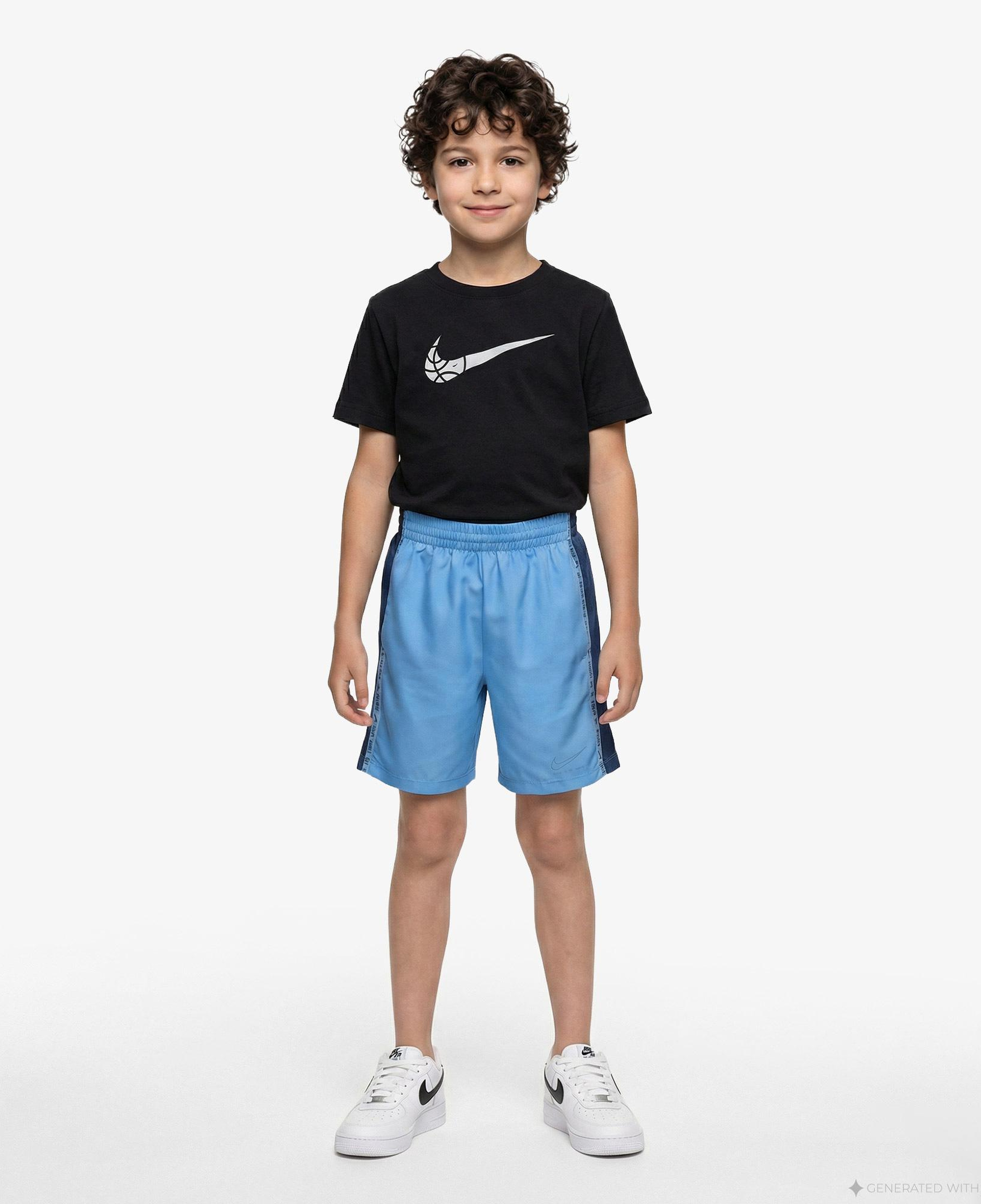 Nike Dri-Fit Sportswear Multi Woven Çocuk Mavi Şort