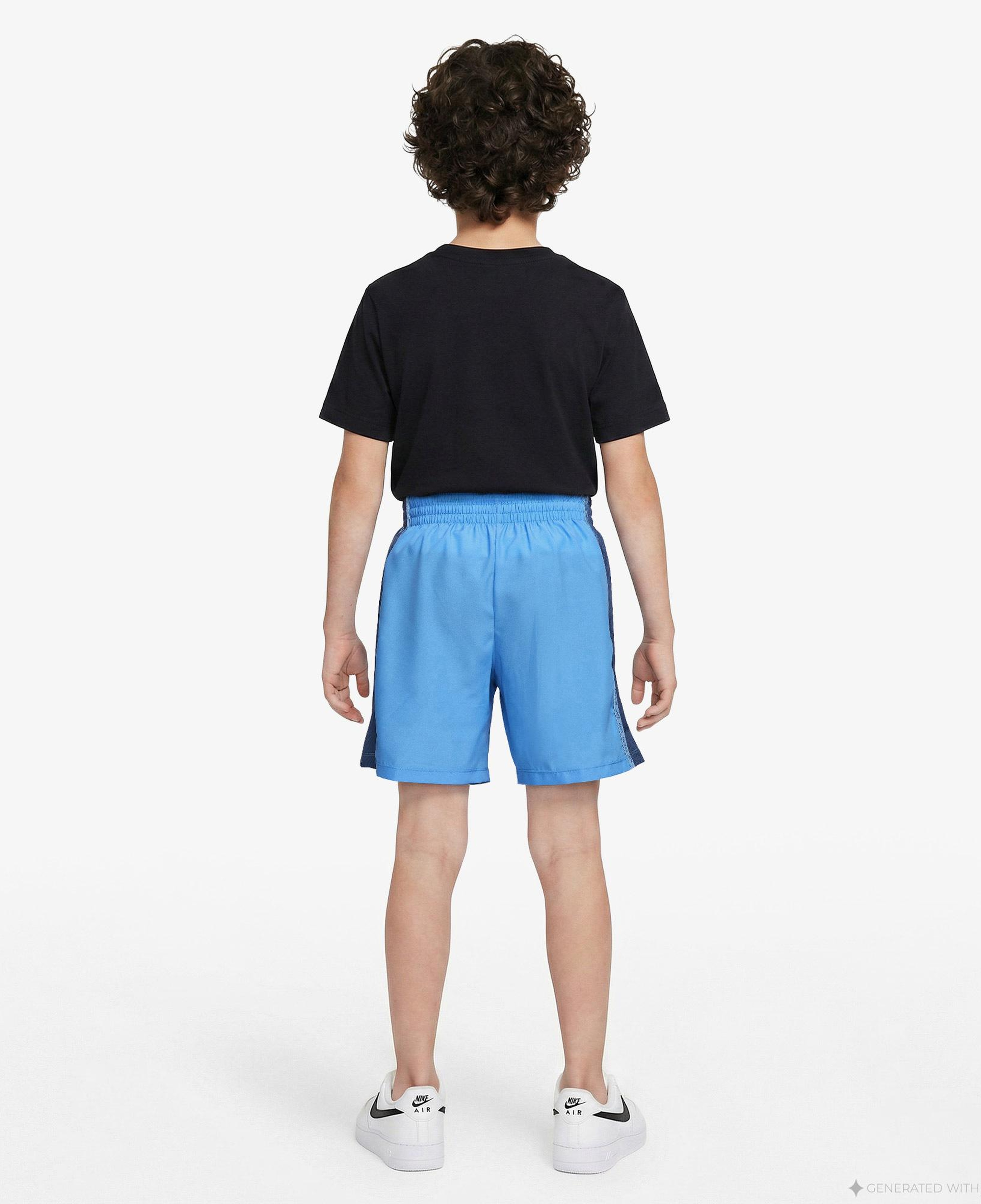 Nike Dri-Fit Sportswear Multi Woven Çocuk Mavi Şort