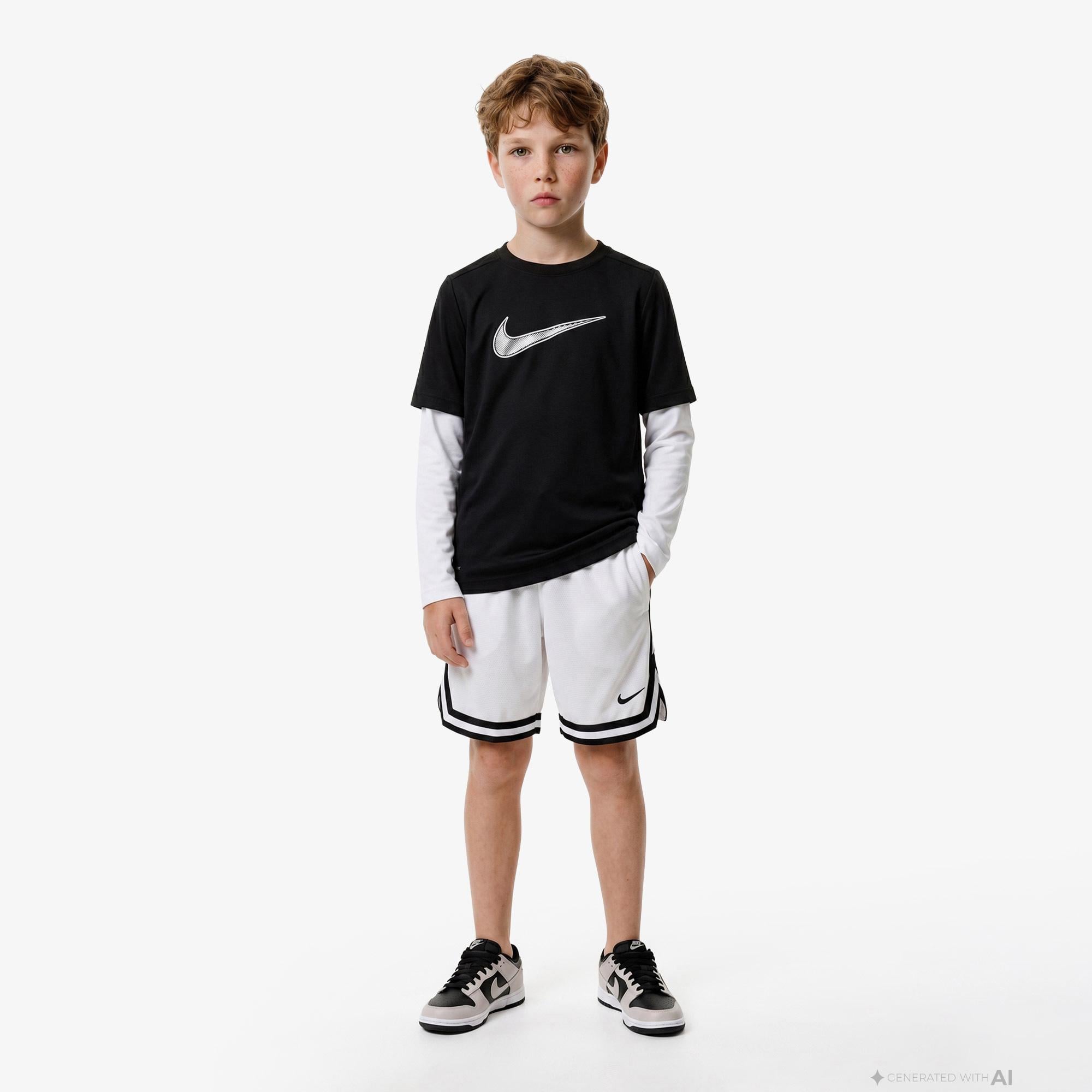 Nike Dri-Fit DNA 13 cm Çocuk Beyaz Şort
