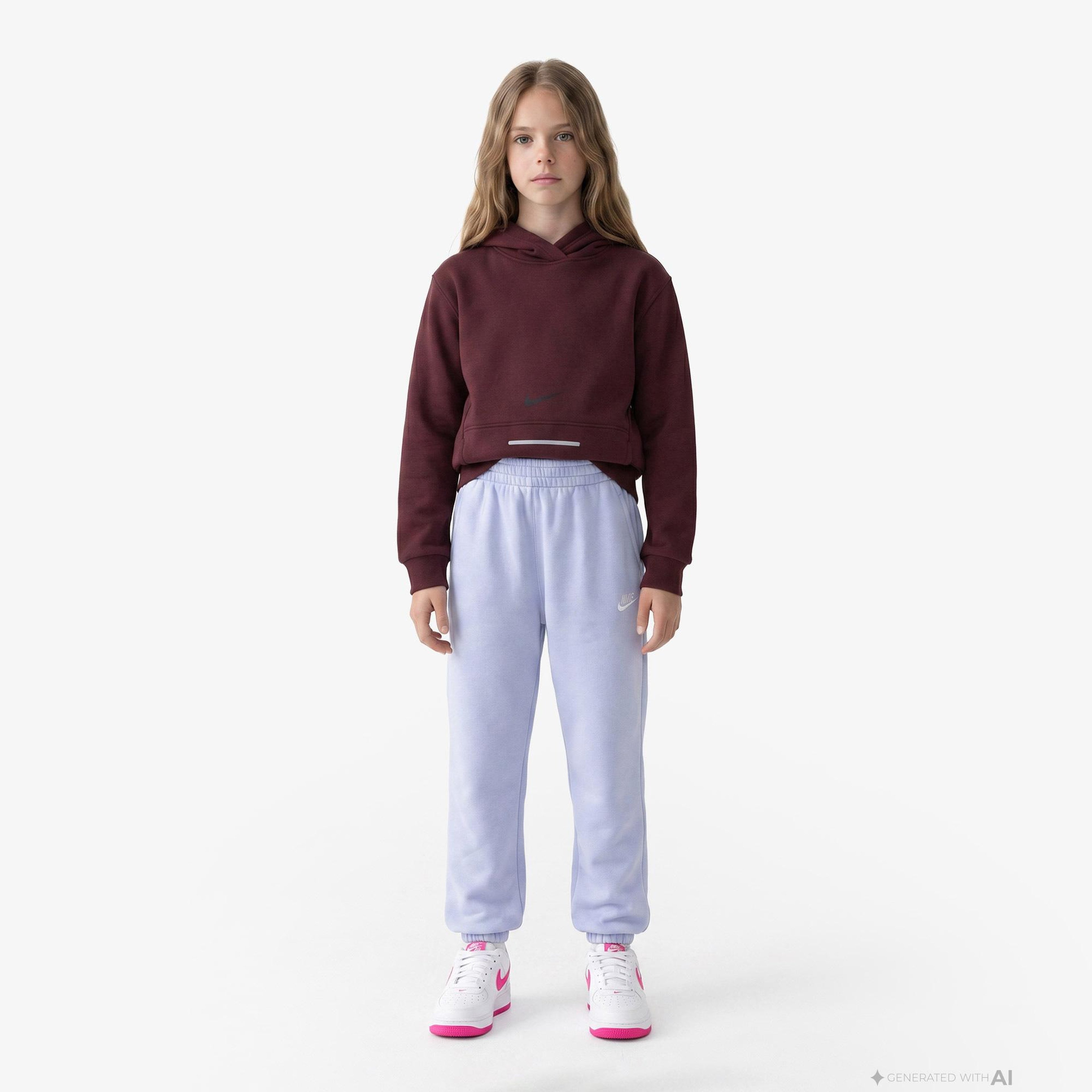 Nike Sportswear Club Fleece Loose Çocuk Lila Eşofman Altı