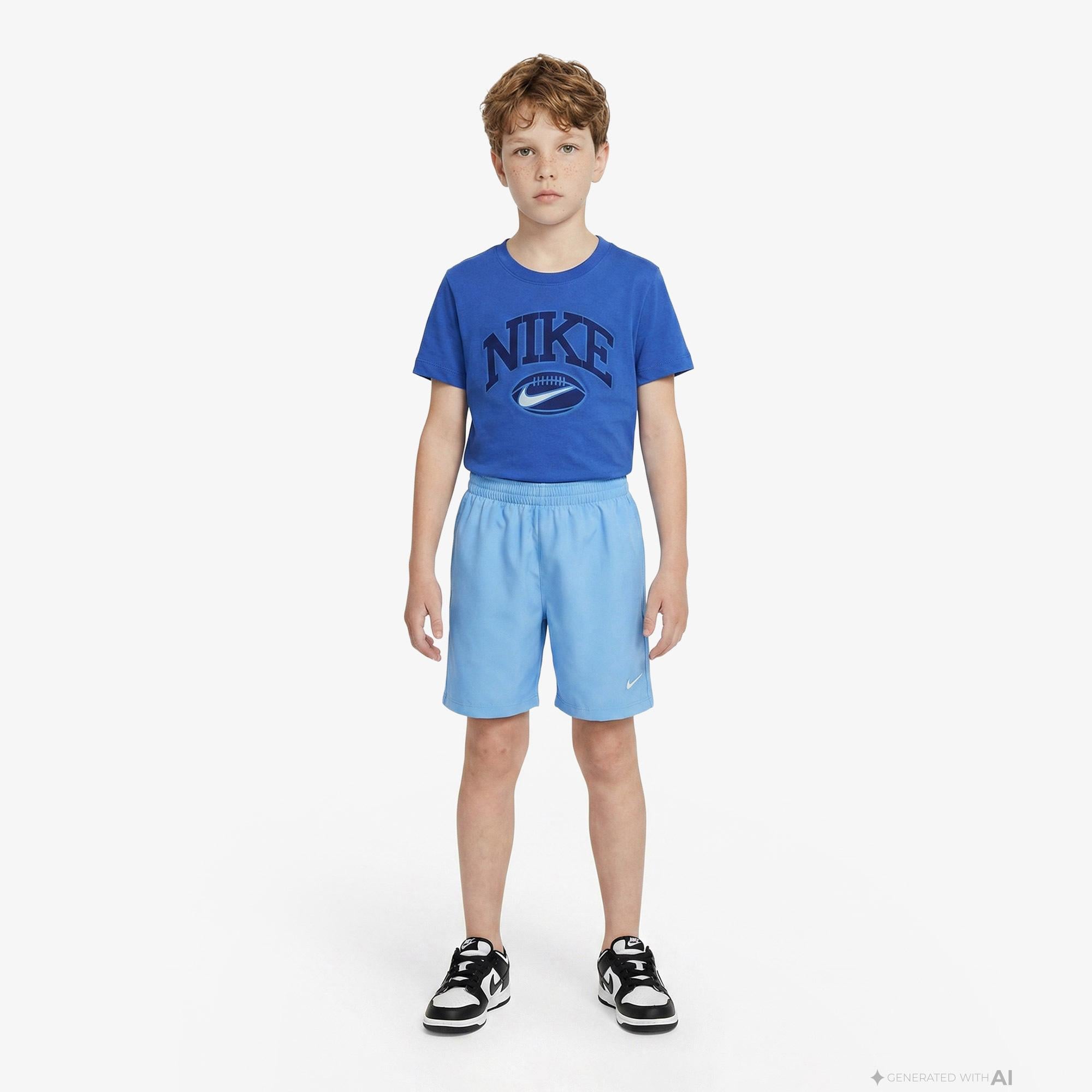 Nike Dri-Fit Multi Woven Çocuk Mavi Şort