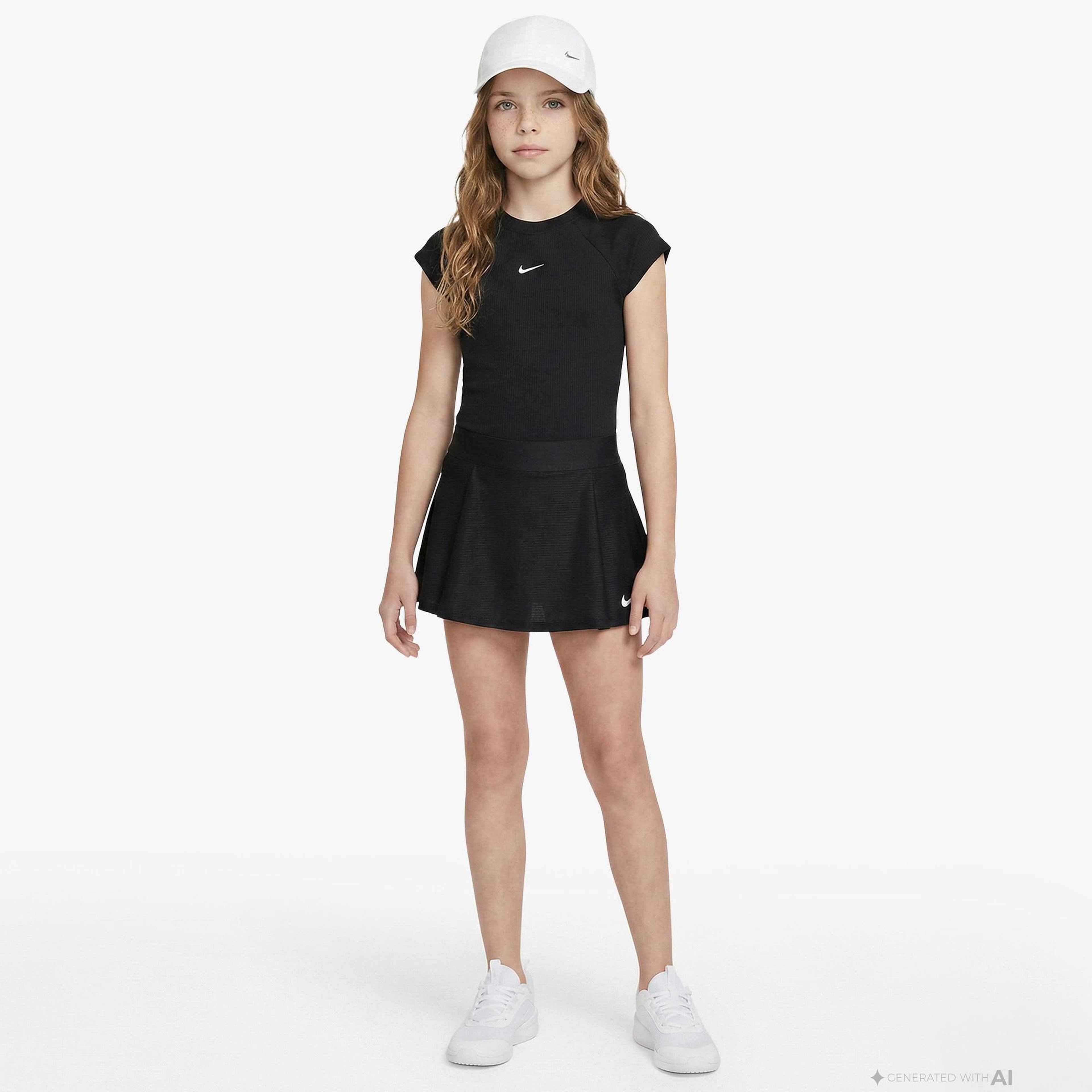 Nike Court Victory Tennis Çocuk Siyah Etek