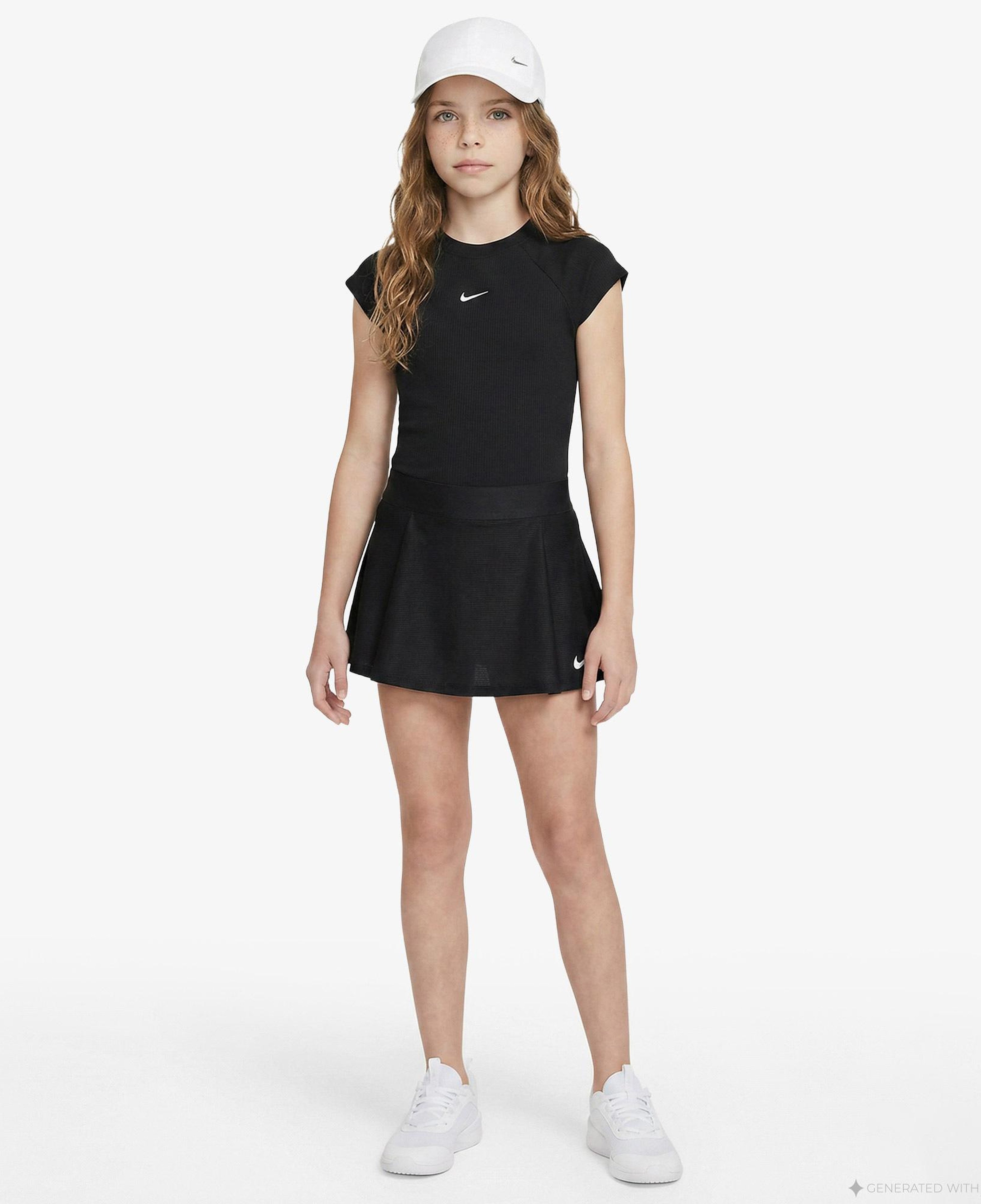 Nike Court Victory Tennis Çocuk Siyah Etek