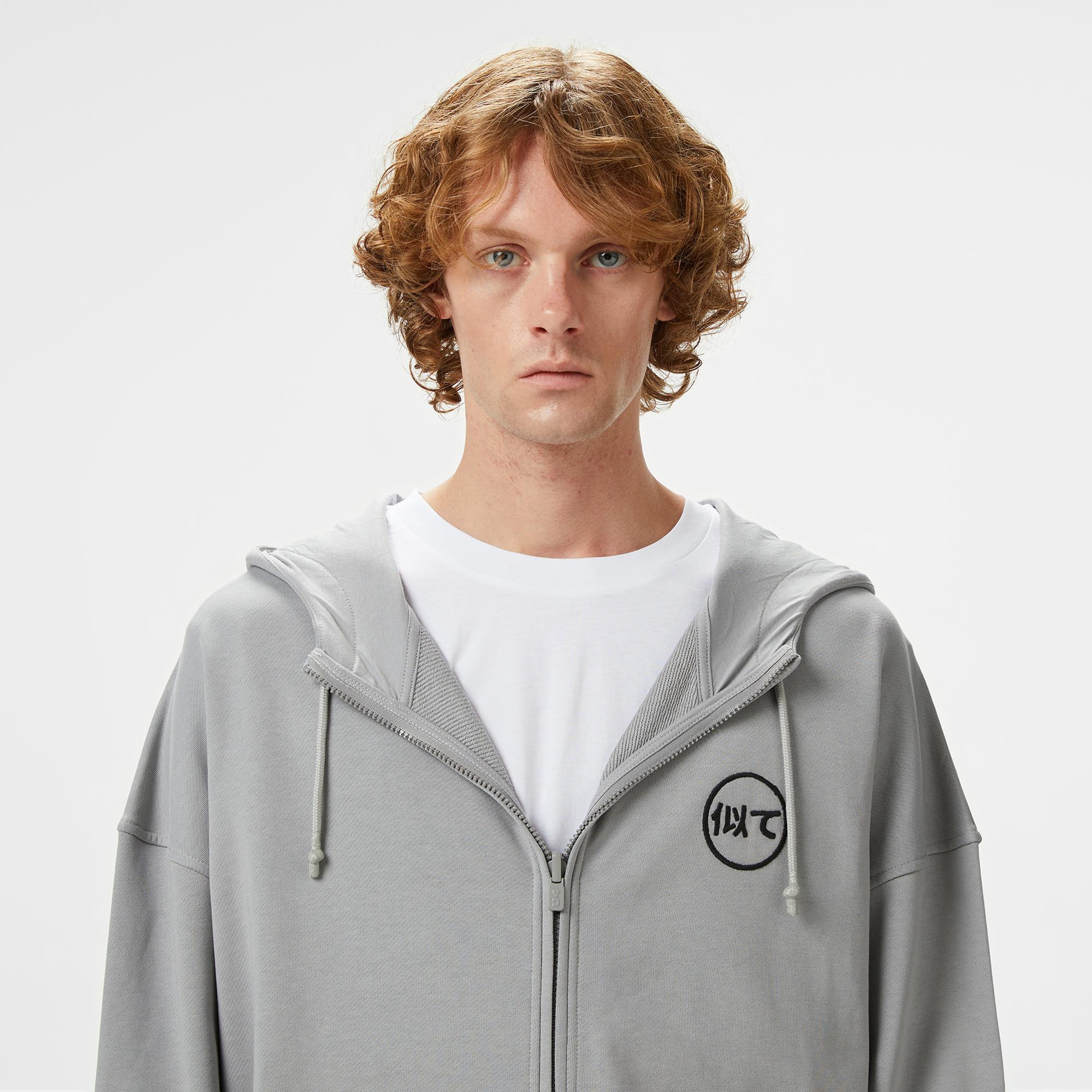 UNITED4 Erkek Gri Oversize Sweatshirt