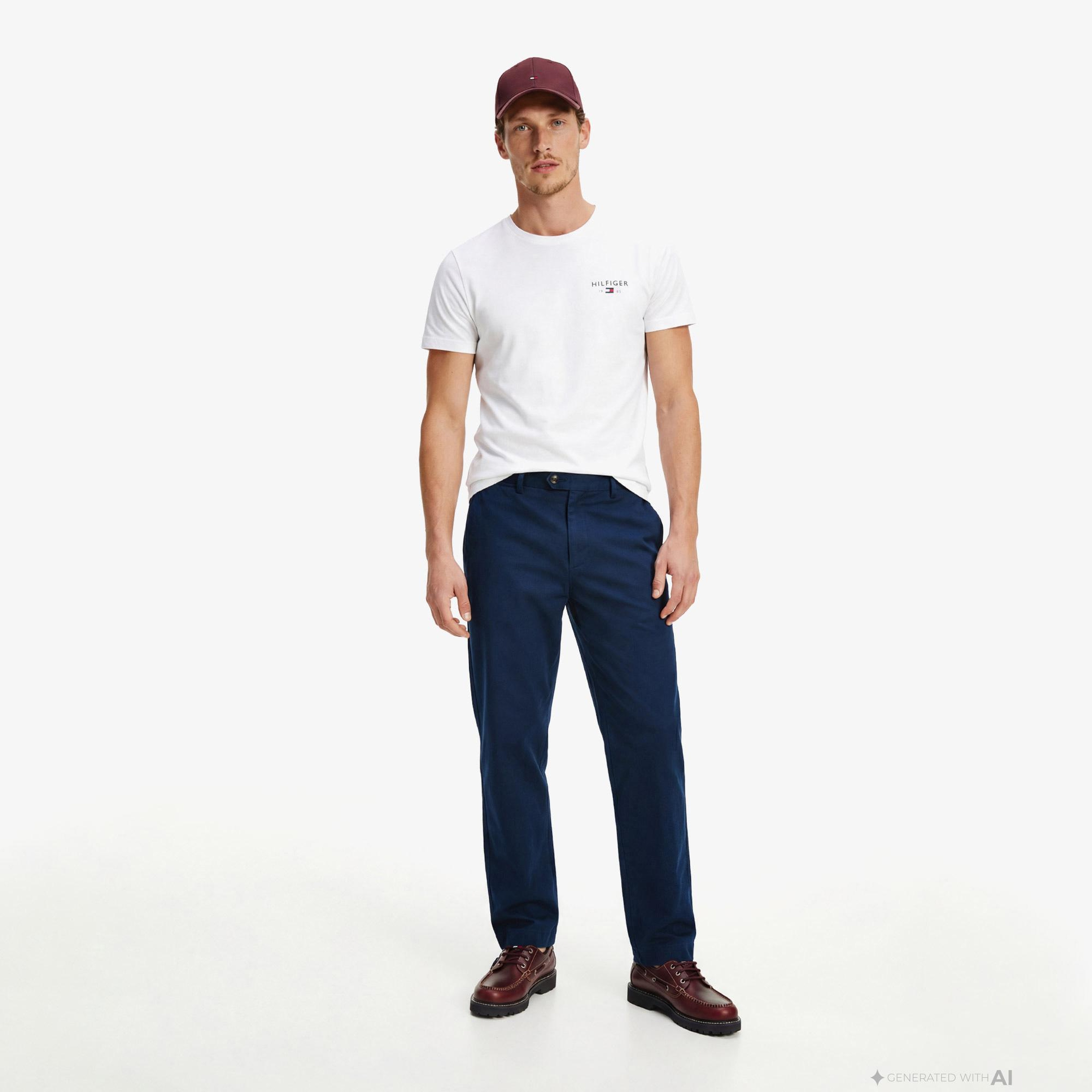 Tommy Hilfiger Brand Love Graphic Erkek Beyaz T-Shirt
