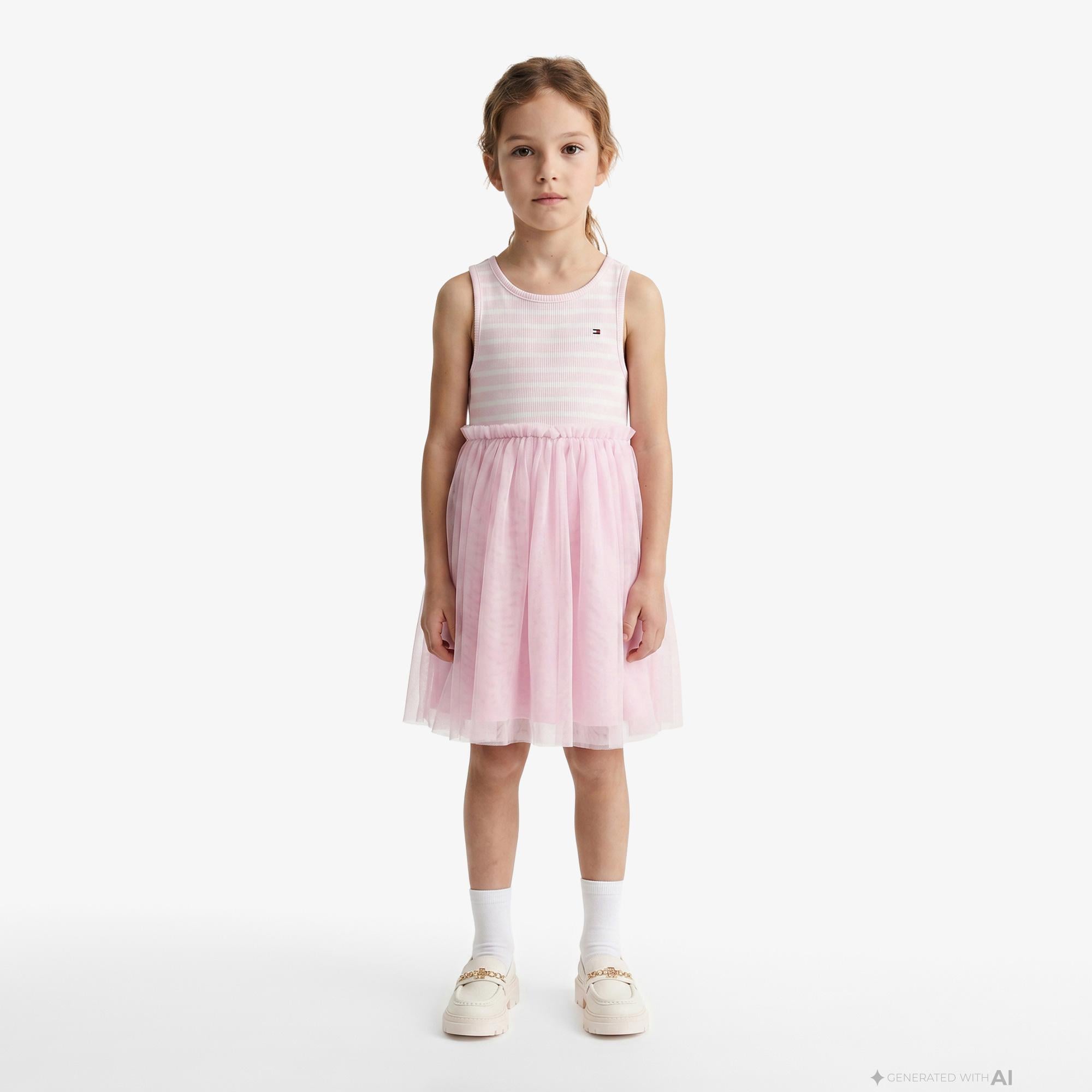 Tommy Hilfiger Little Çocuk Pembe Elbise