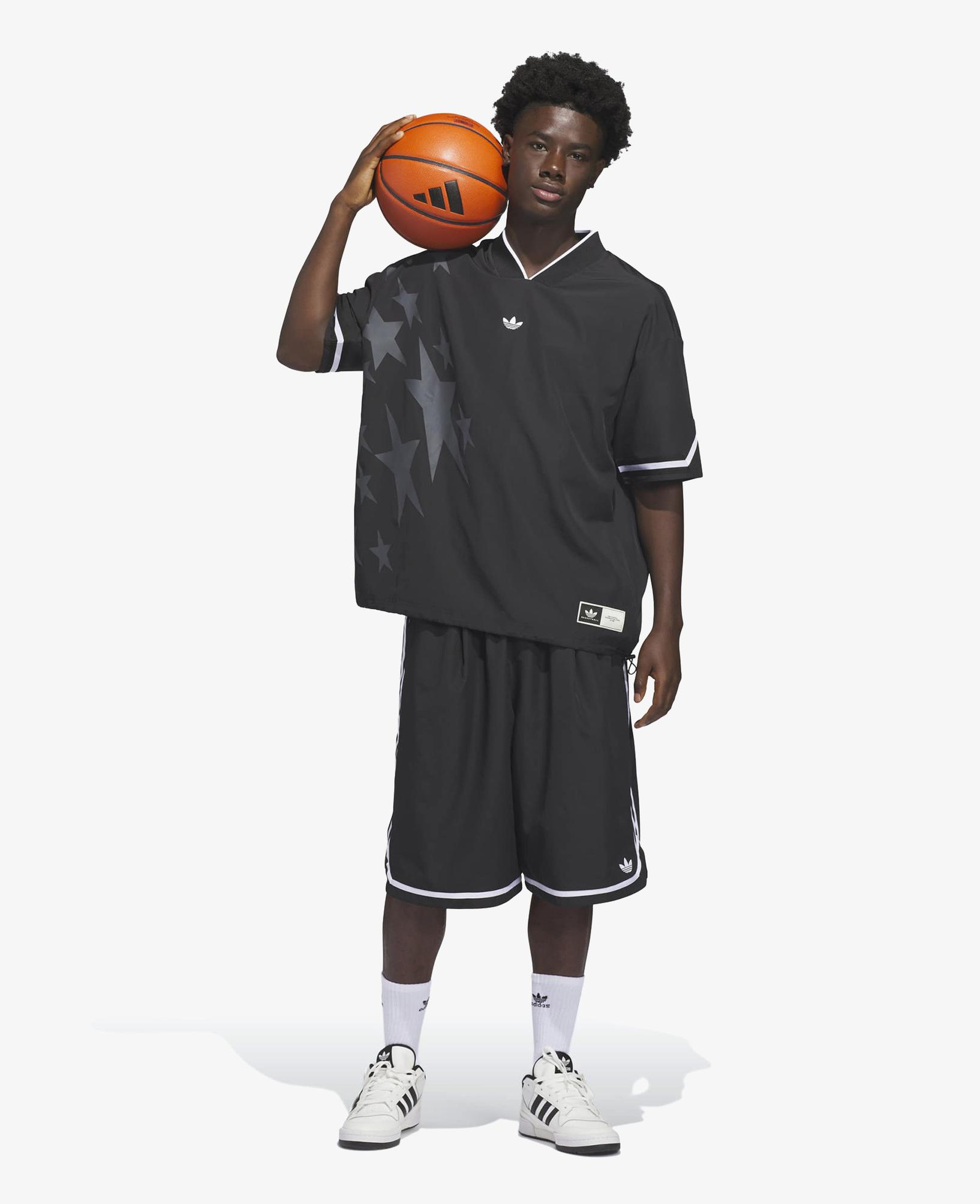 adidas Originals Basketball Star Top Unisex Siyah T-Shirt