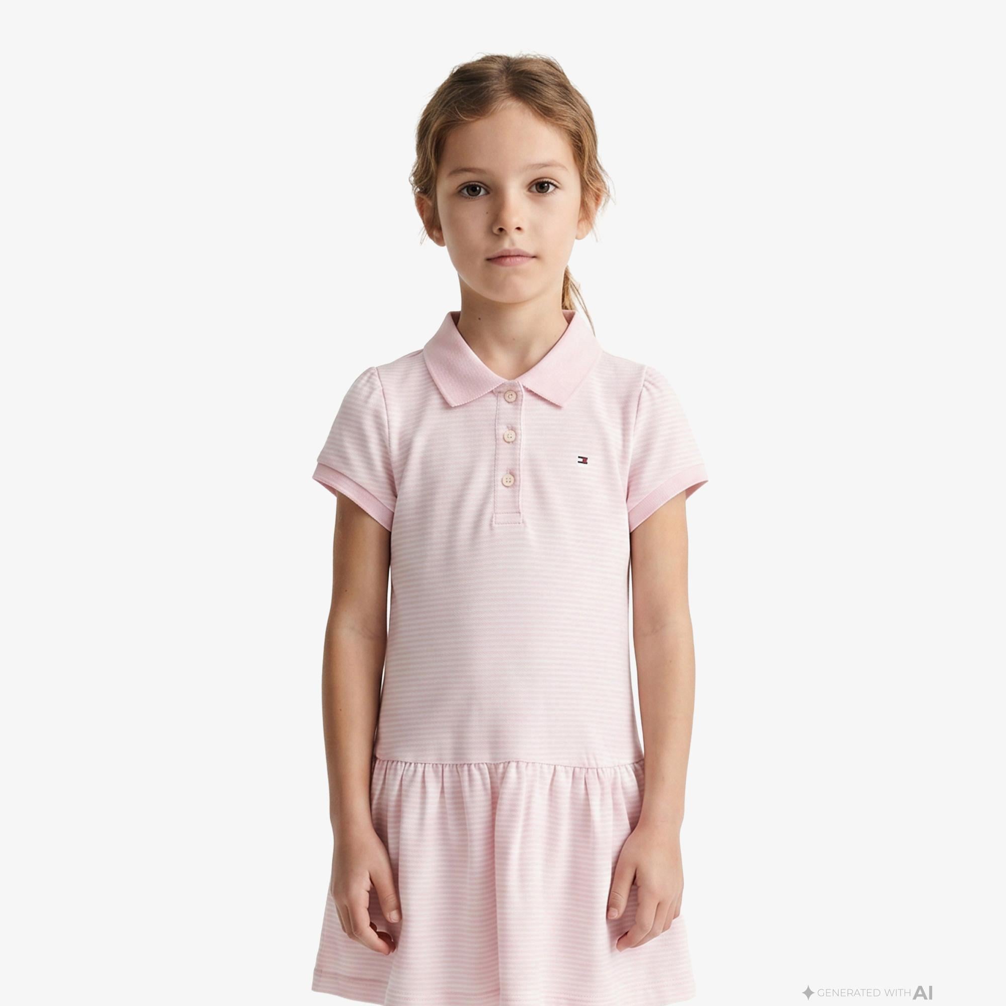 Tommy Hilfiger Little Çocuk Pembe Elbise