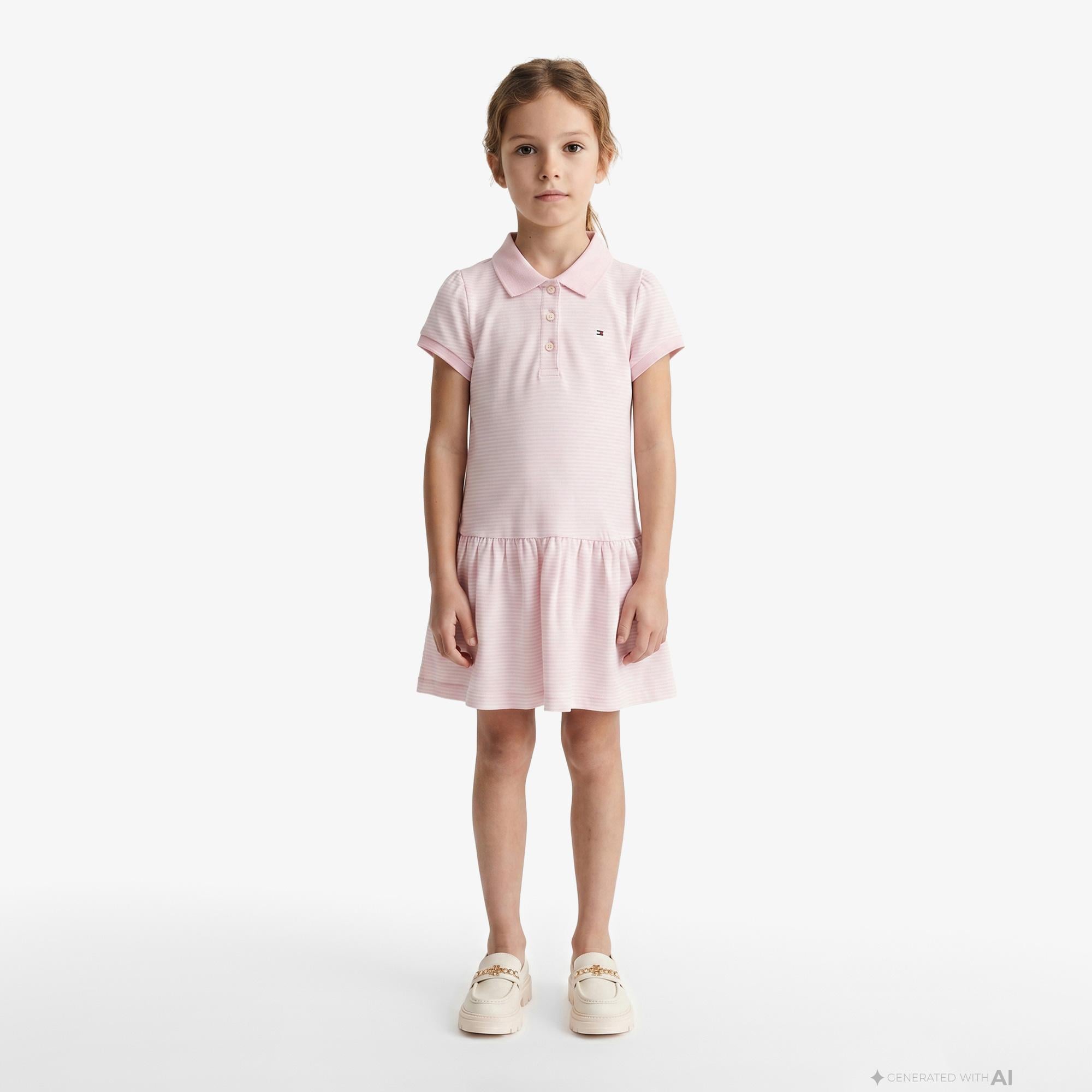 Tommy Hilfiger Little Çocuk Pembe Elbise