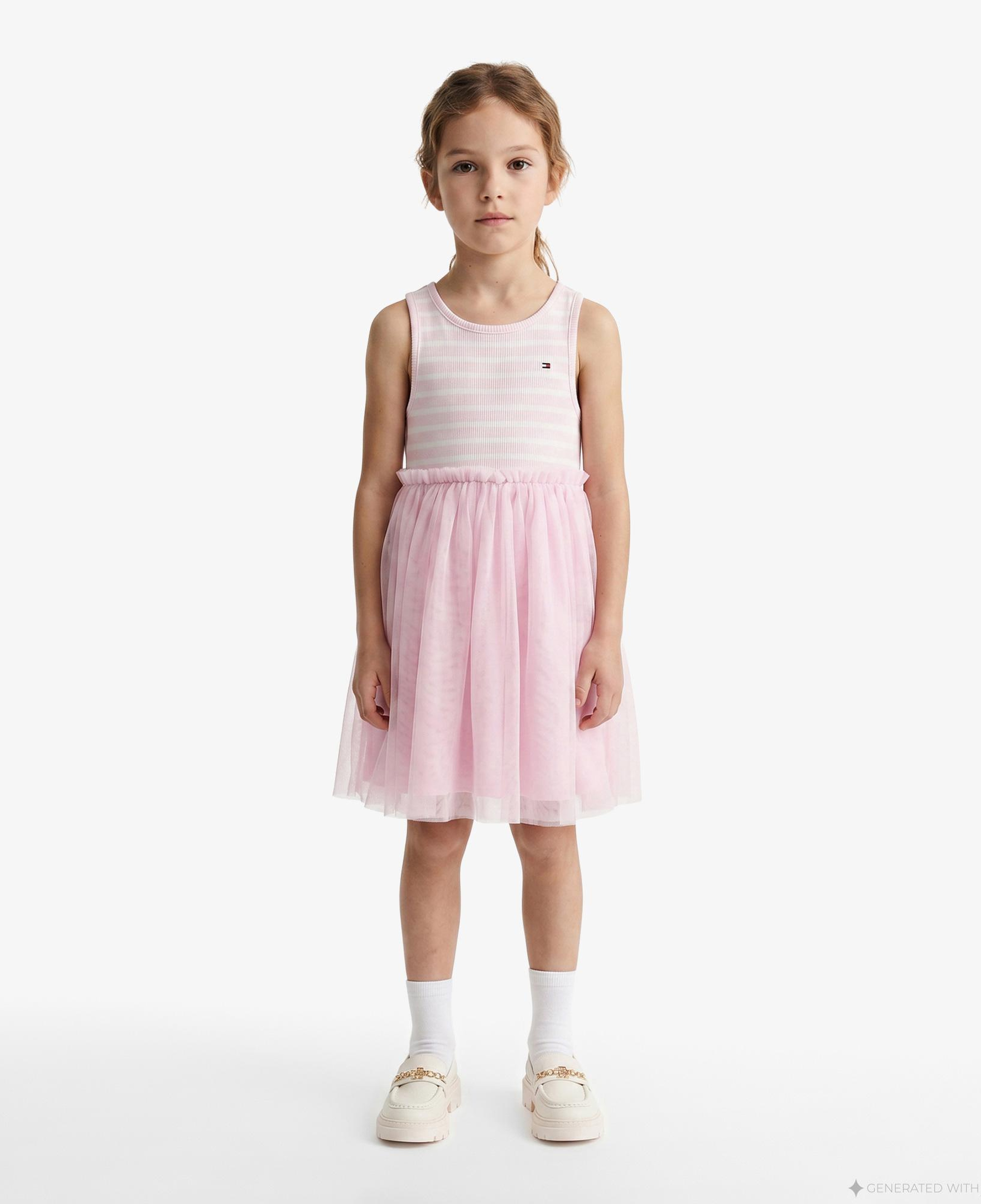 Tommy Hilfiger Little Çocuk Pembe Elbise