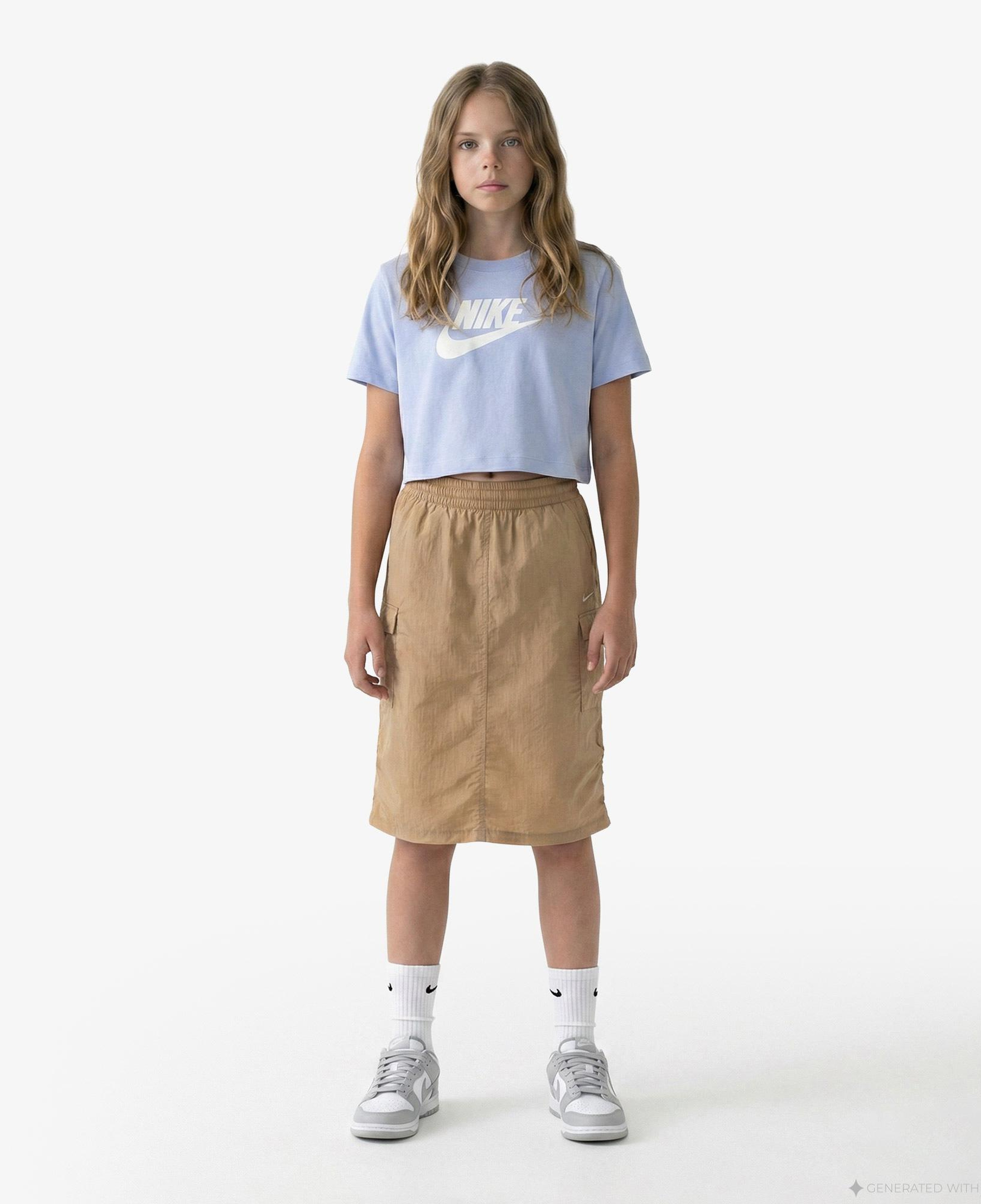 Nike Sportswear Futura Çocuk Lila Crop T-Shirt