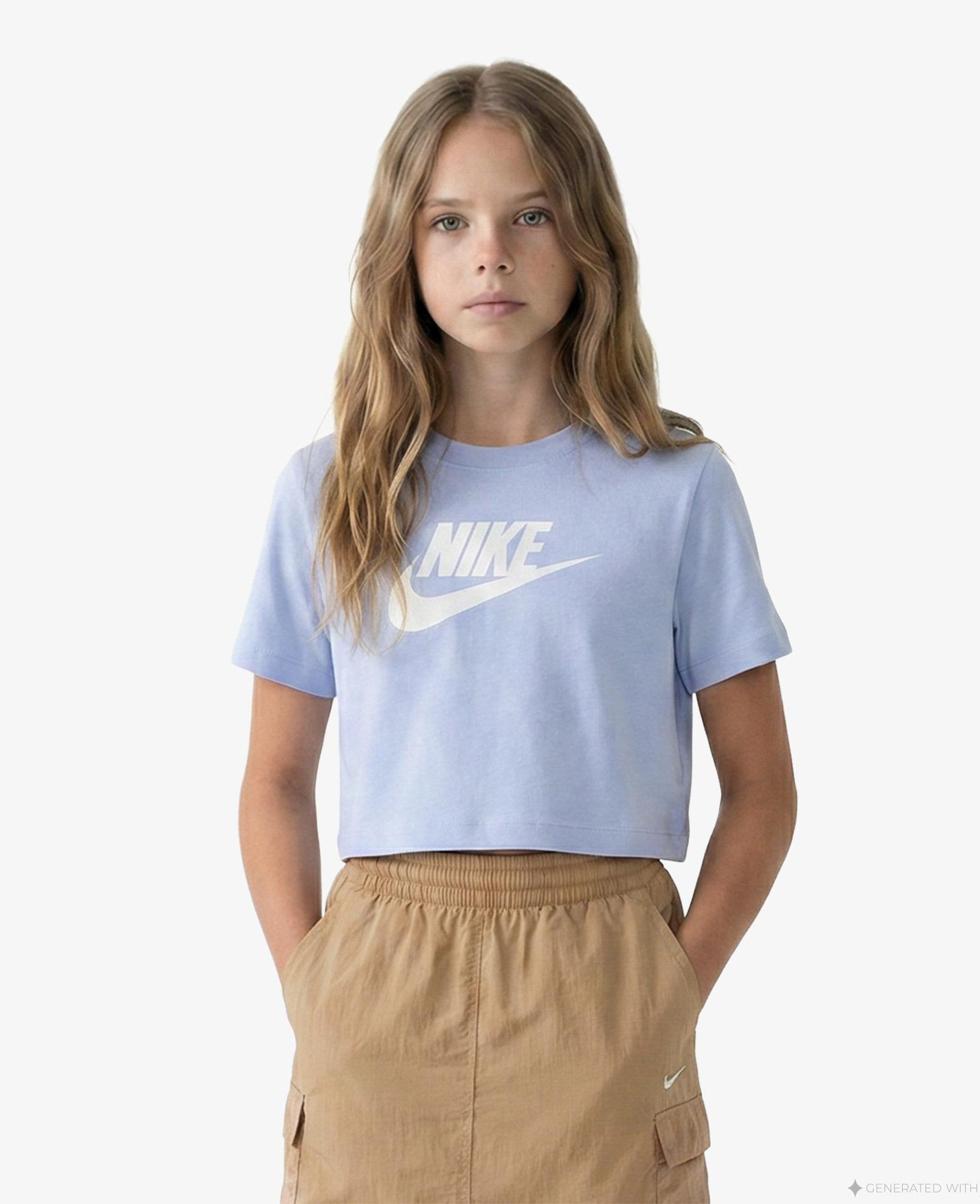 Nike Sportswear Futura Çocuk Lila Crop T-Shirt