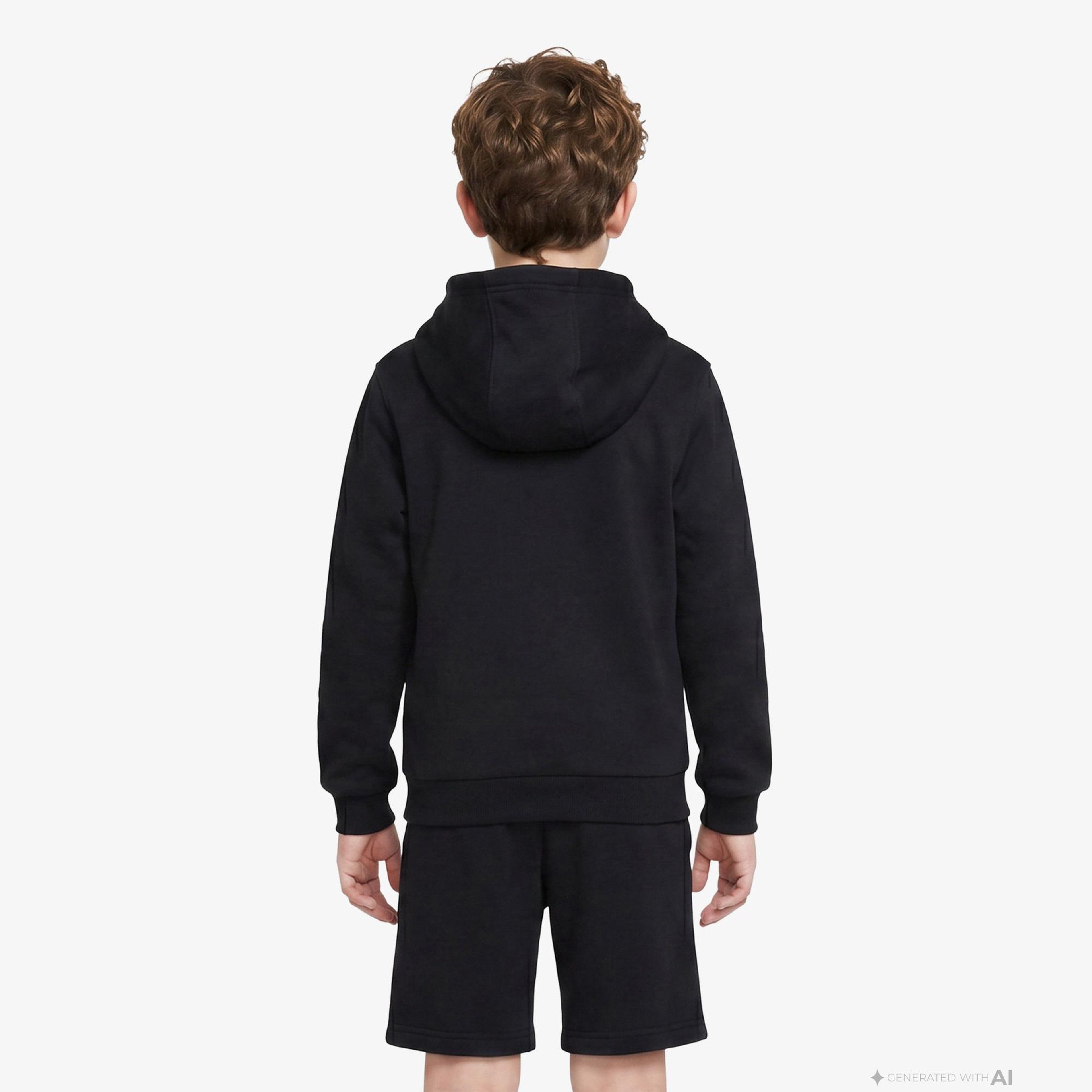 Nike Sportswear Club Fleece Çocuk Siyah Kapüşonlu Hoodie