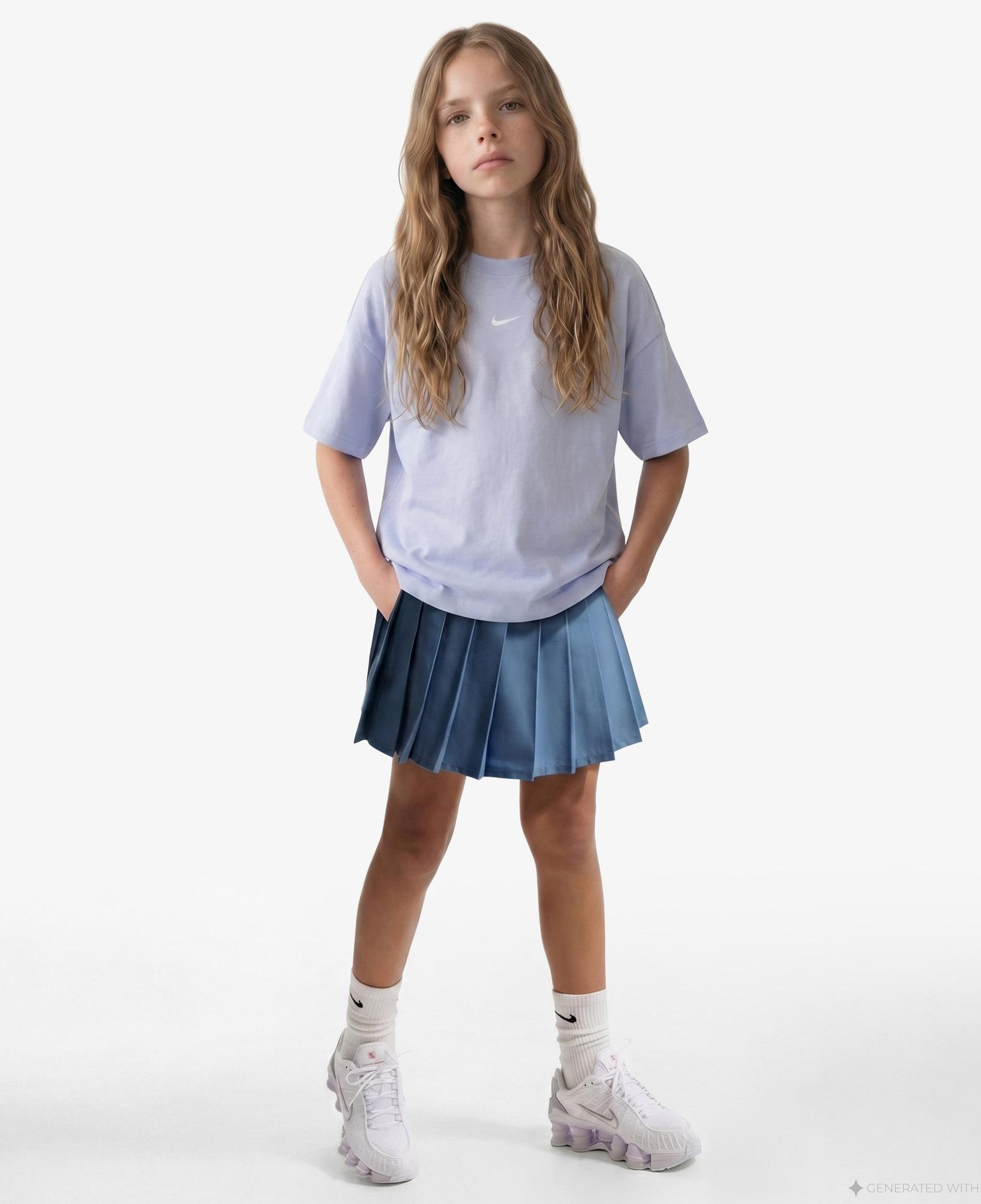 Nike Sportswear Essential Çocuk Mavi T-Shirt