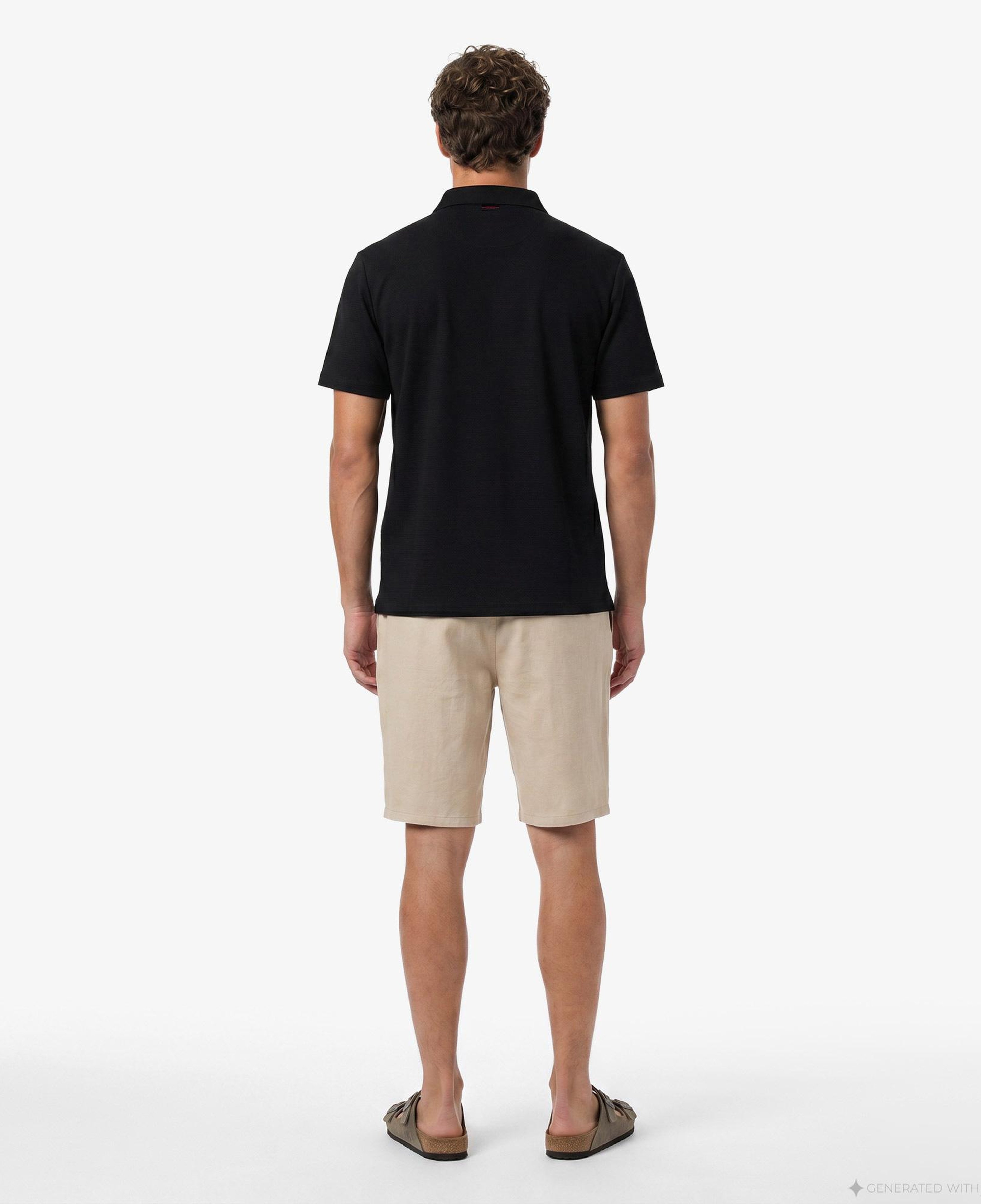 Guess Tech Slim Fit Erkek Siyah Polo
