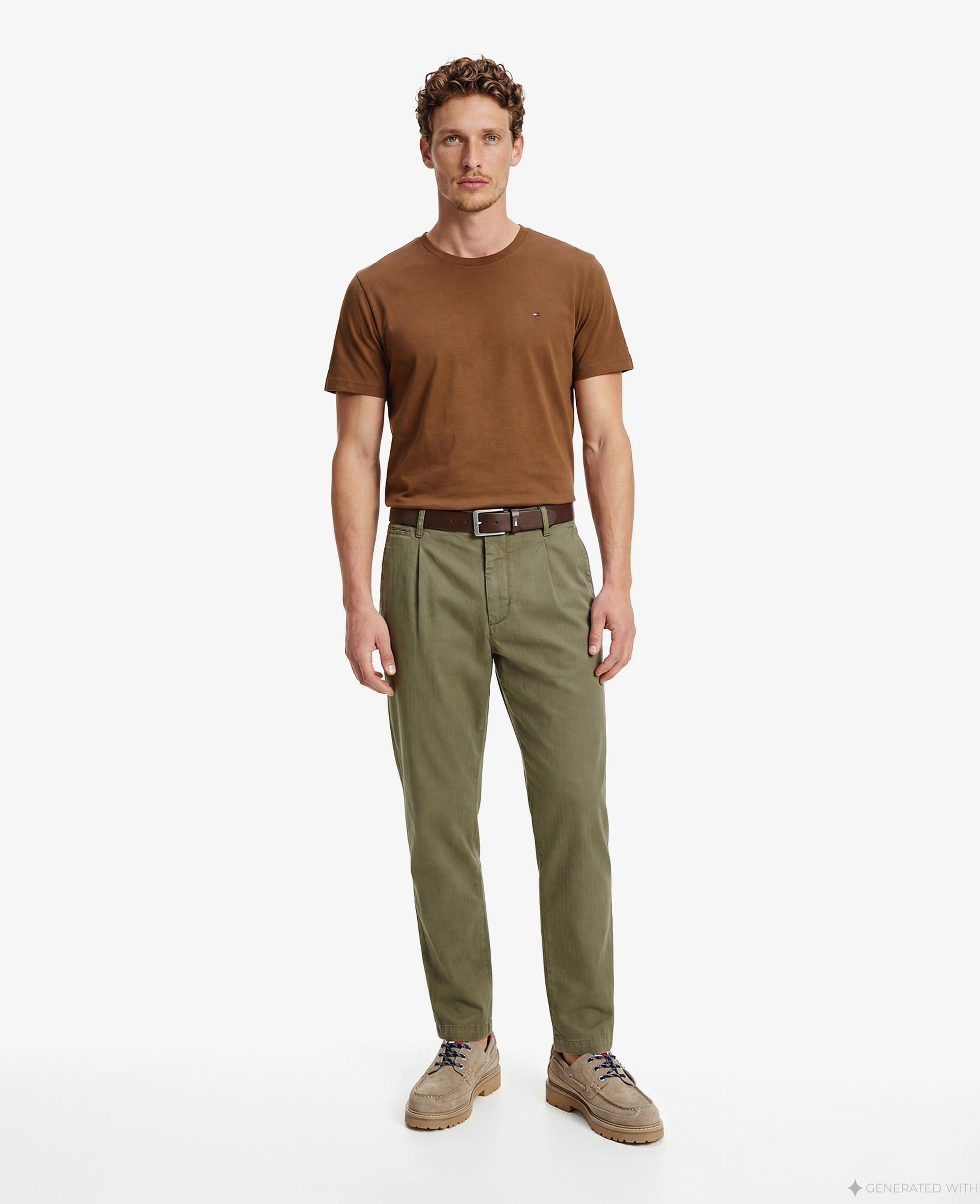 Tommy Hilfiger Core Essentials Erkek Kahverengi T-Shirt