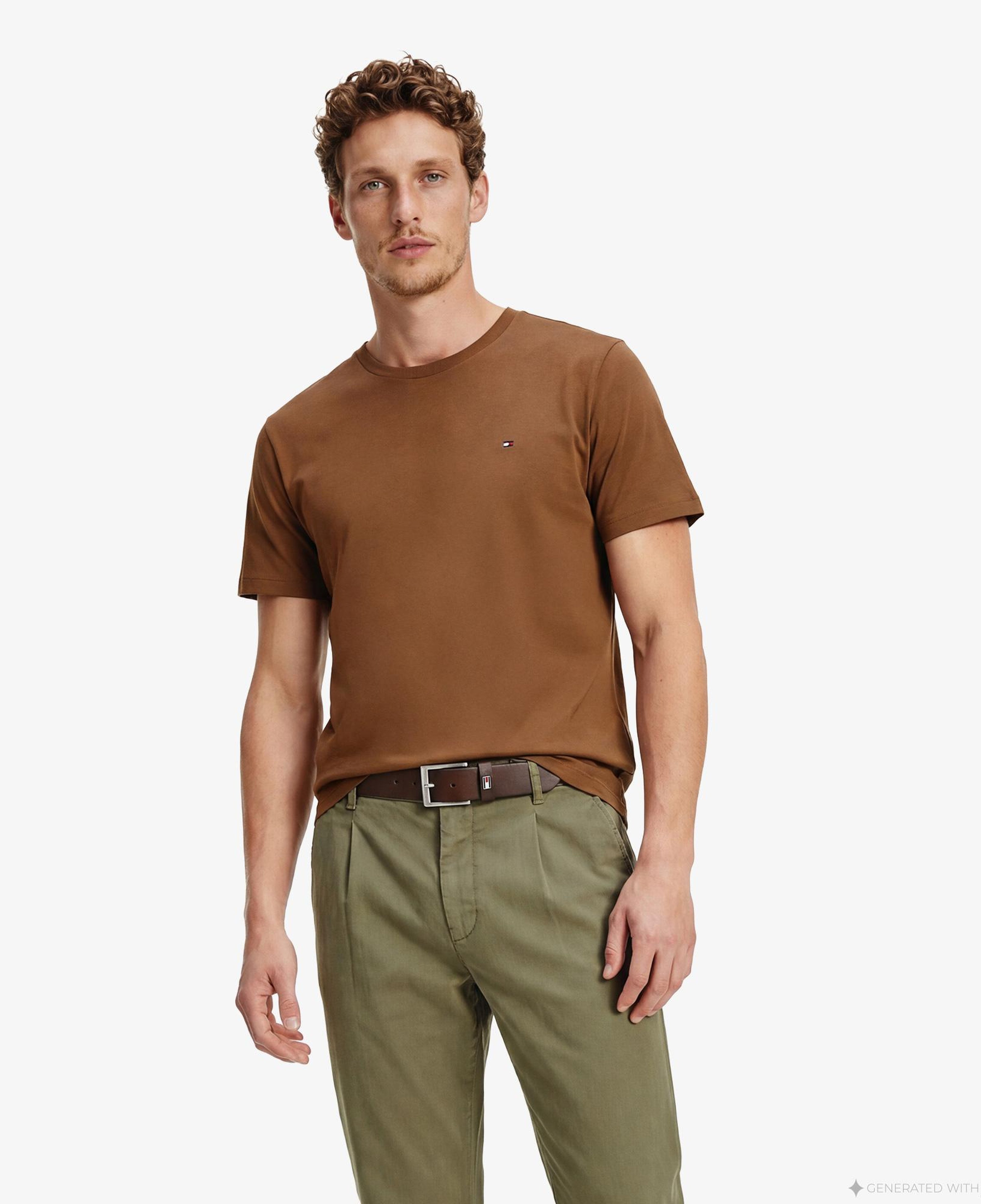 Tommy Hilfiger Core Essentials Erkek Kahverengi T-Shirt