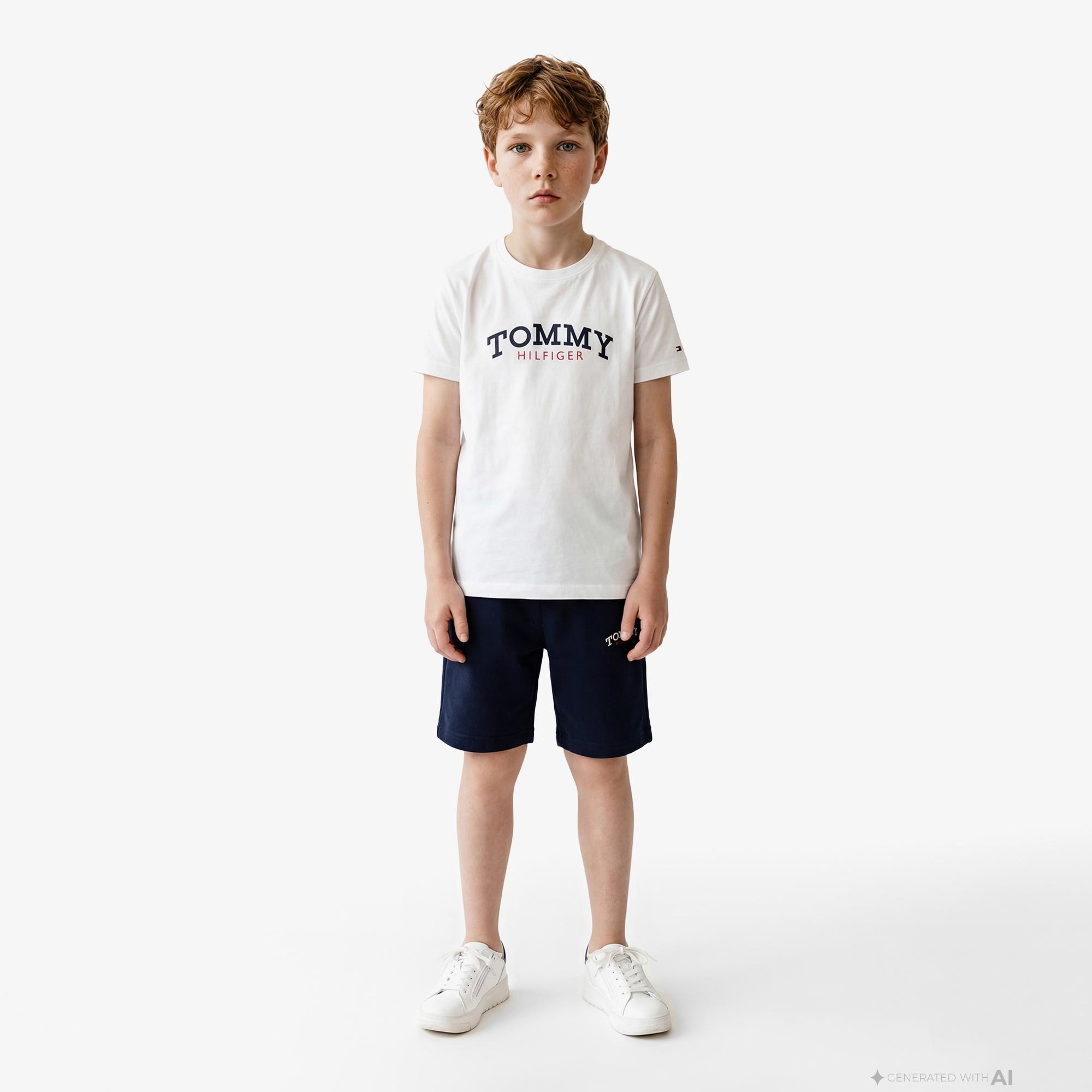 Tommy Hilfiger Graphic Çocuk Beyaz T-Shirt