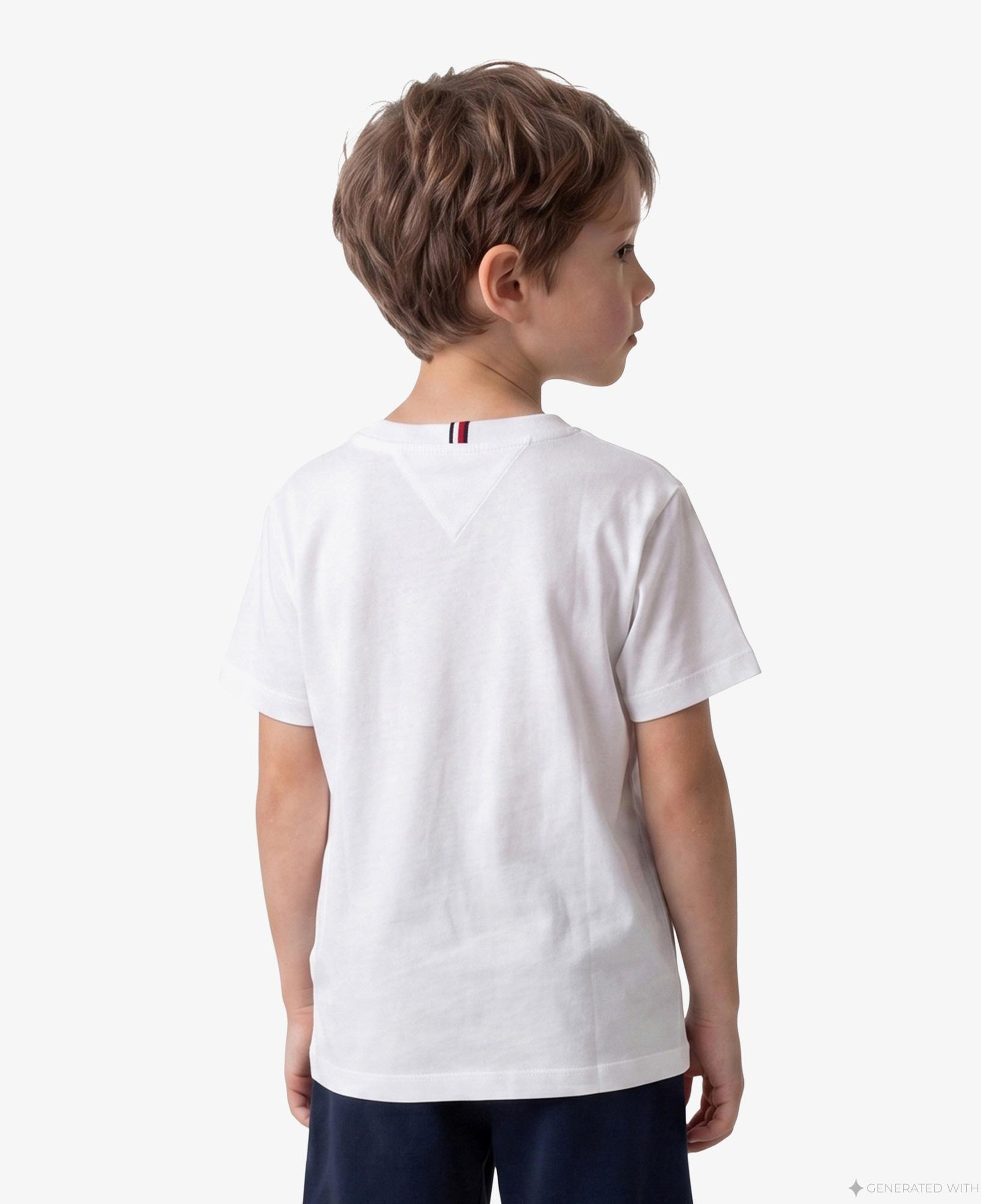Tommy Hilfiger Essentials Çocuk Beyaz Crop T-Shirt