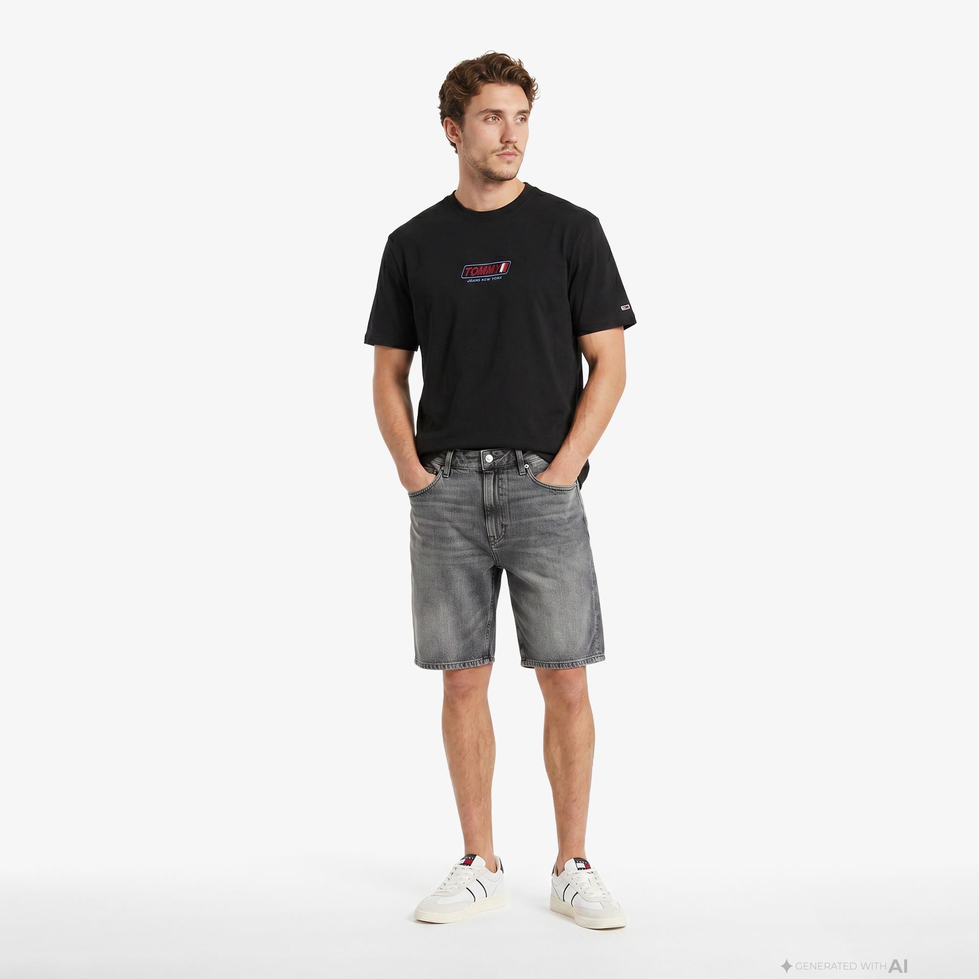 Tommy Hilfiger Erkek Siyah T-Shirt
