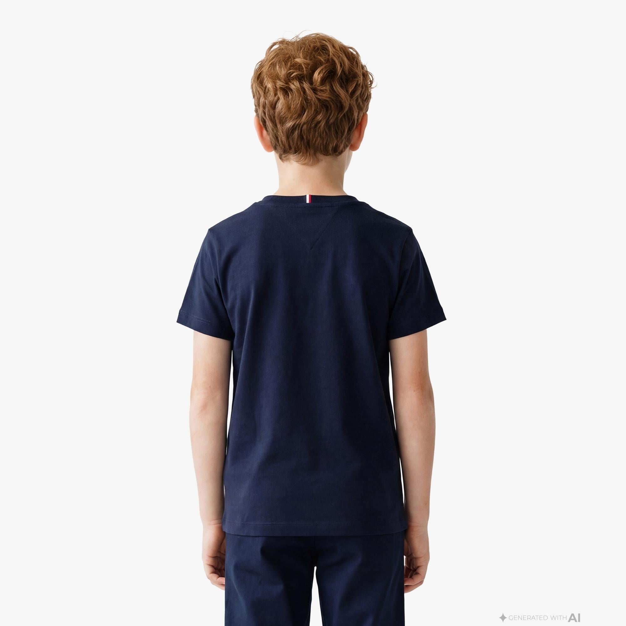 Tommy Hilfiger Graphic Çocuk Lacivert T-Shirt