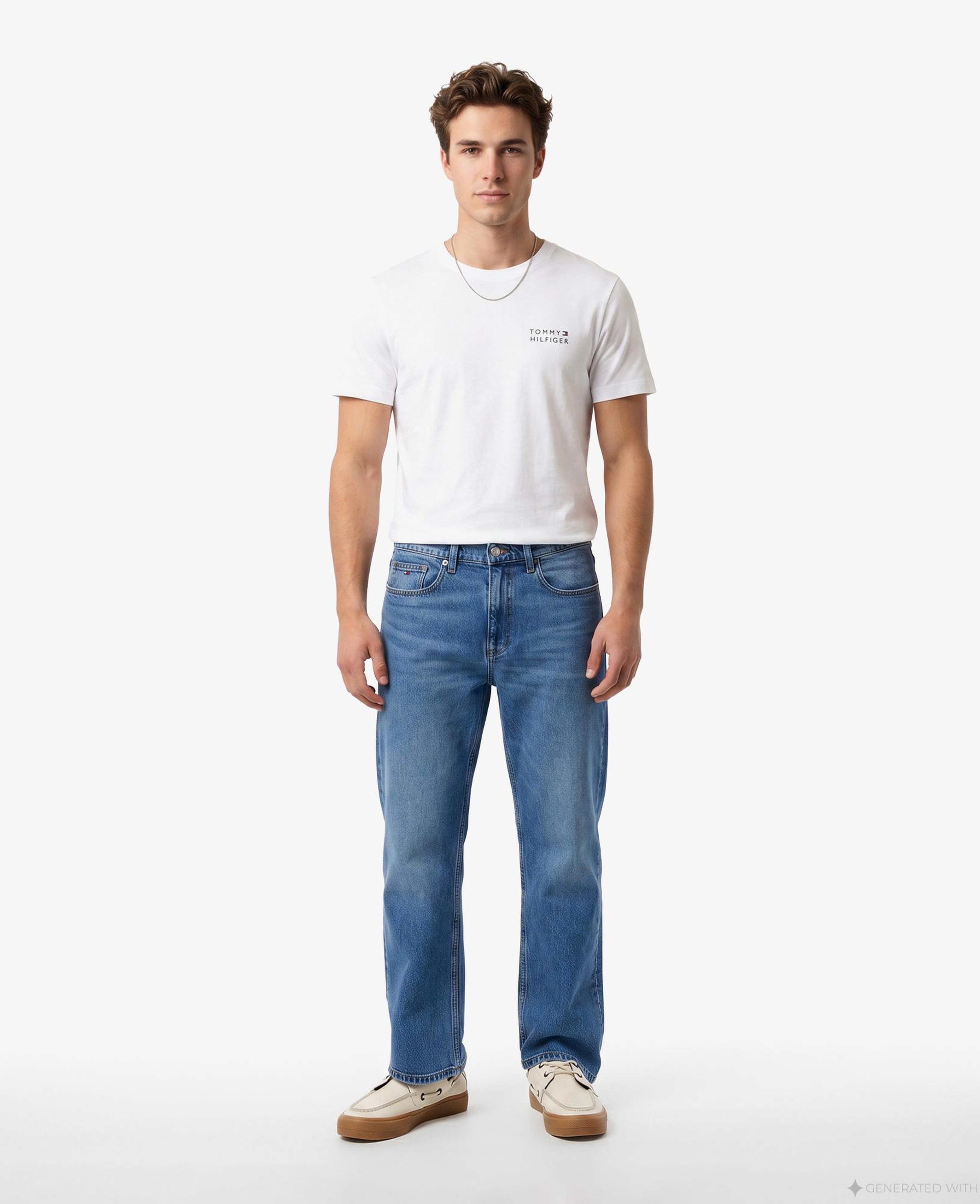 Tommy Hilfiger Brand Love Erkek Beyaz T-Shirt
