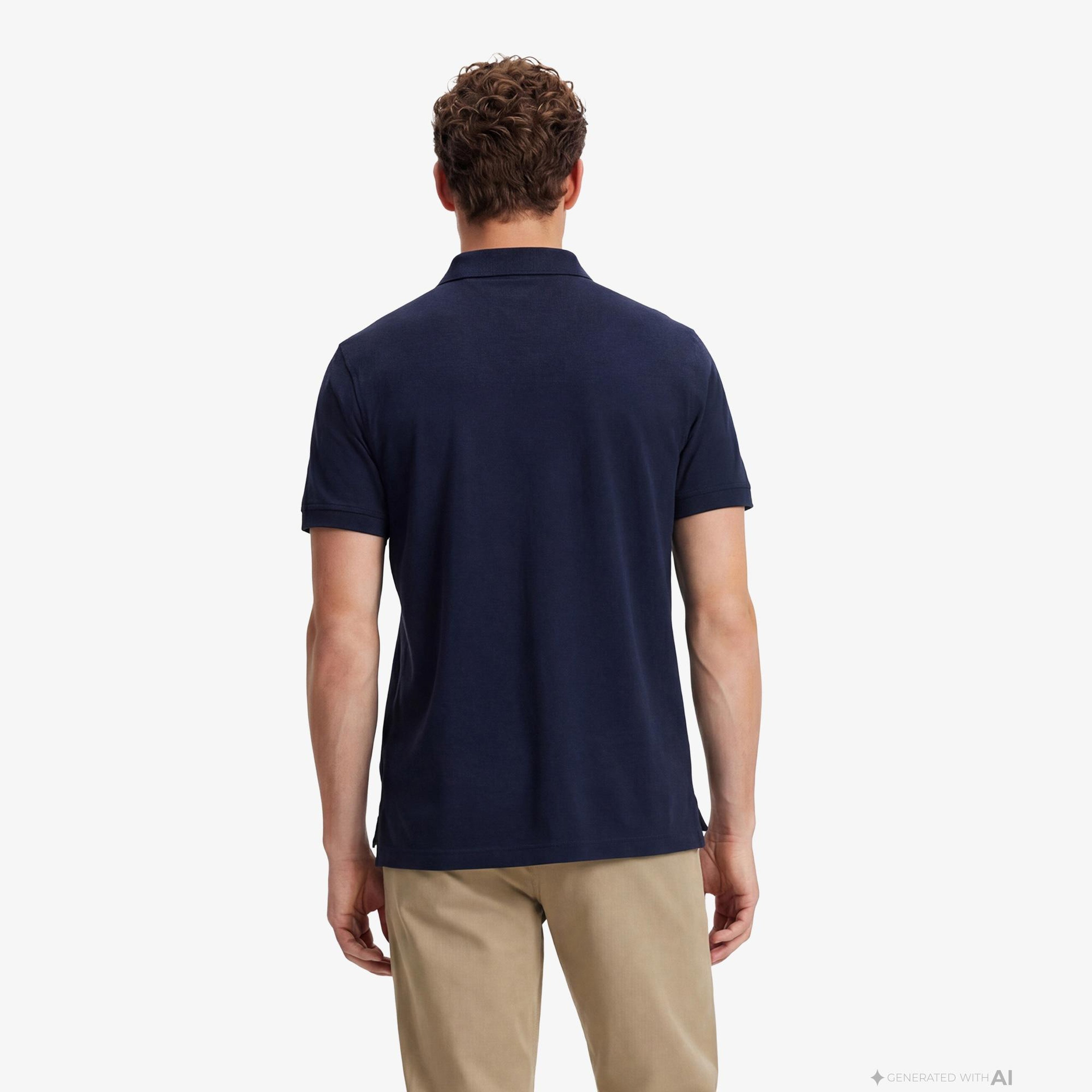 Tommy Hilfiger Elevated Essentials Erkek Lacivert Polo Yaka T-Shirt