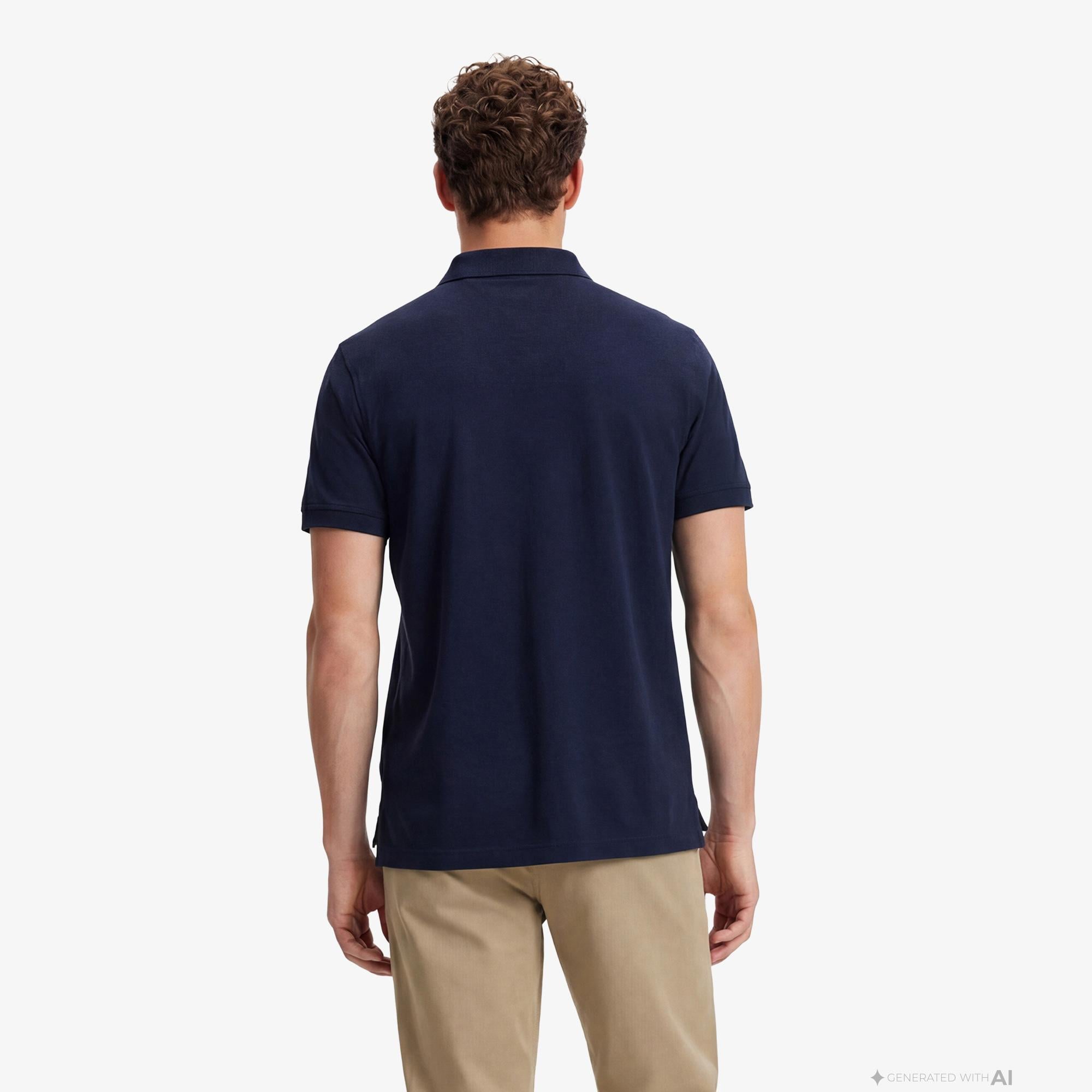 Tommy Hilfiger Elevated Essentials Erkek Lacivert Polo Yaka T-Shirt