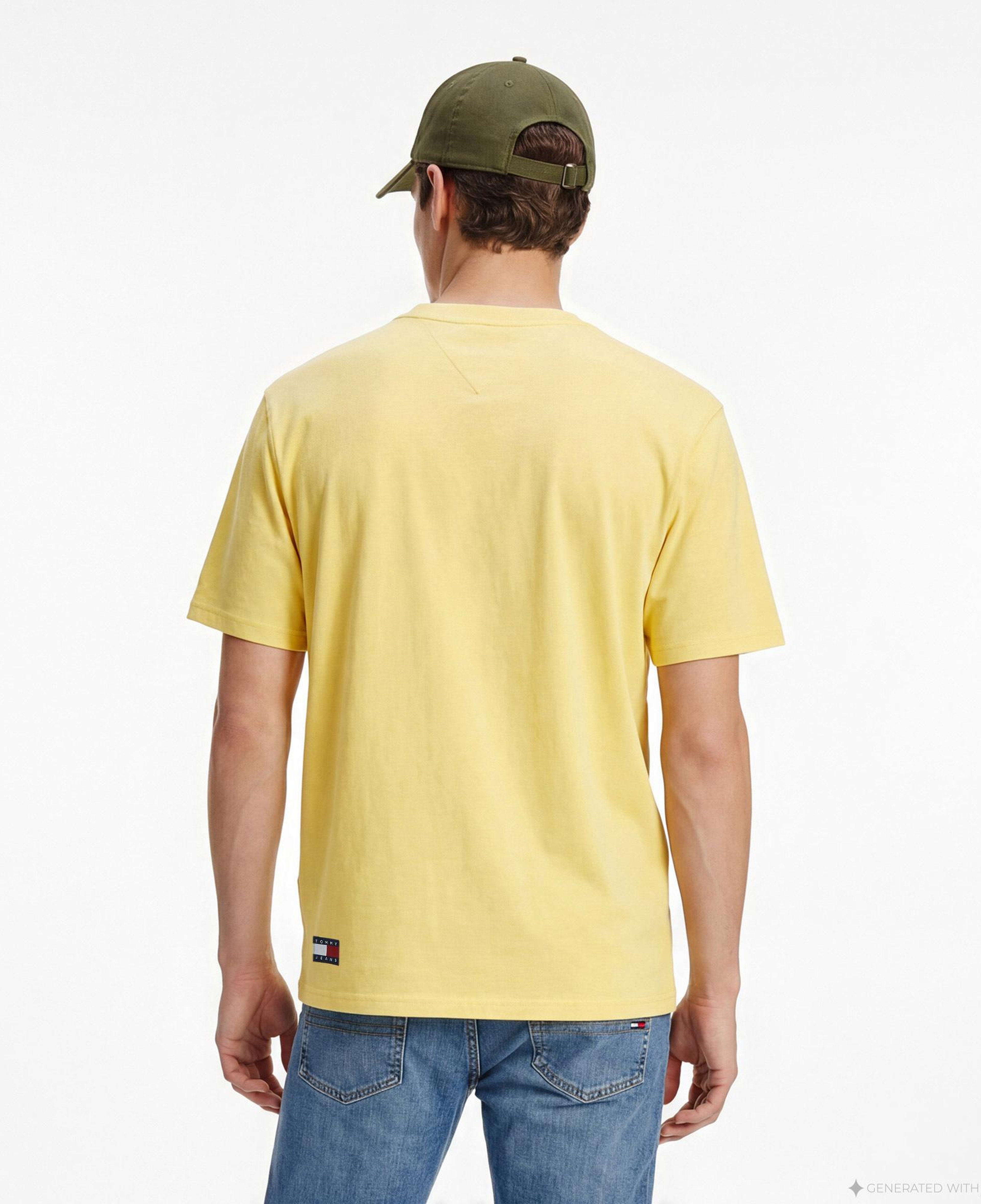 Tommy Hilfiger New Classics Erkek Sarı T-Shirt