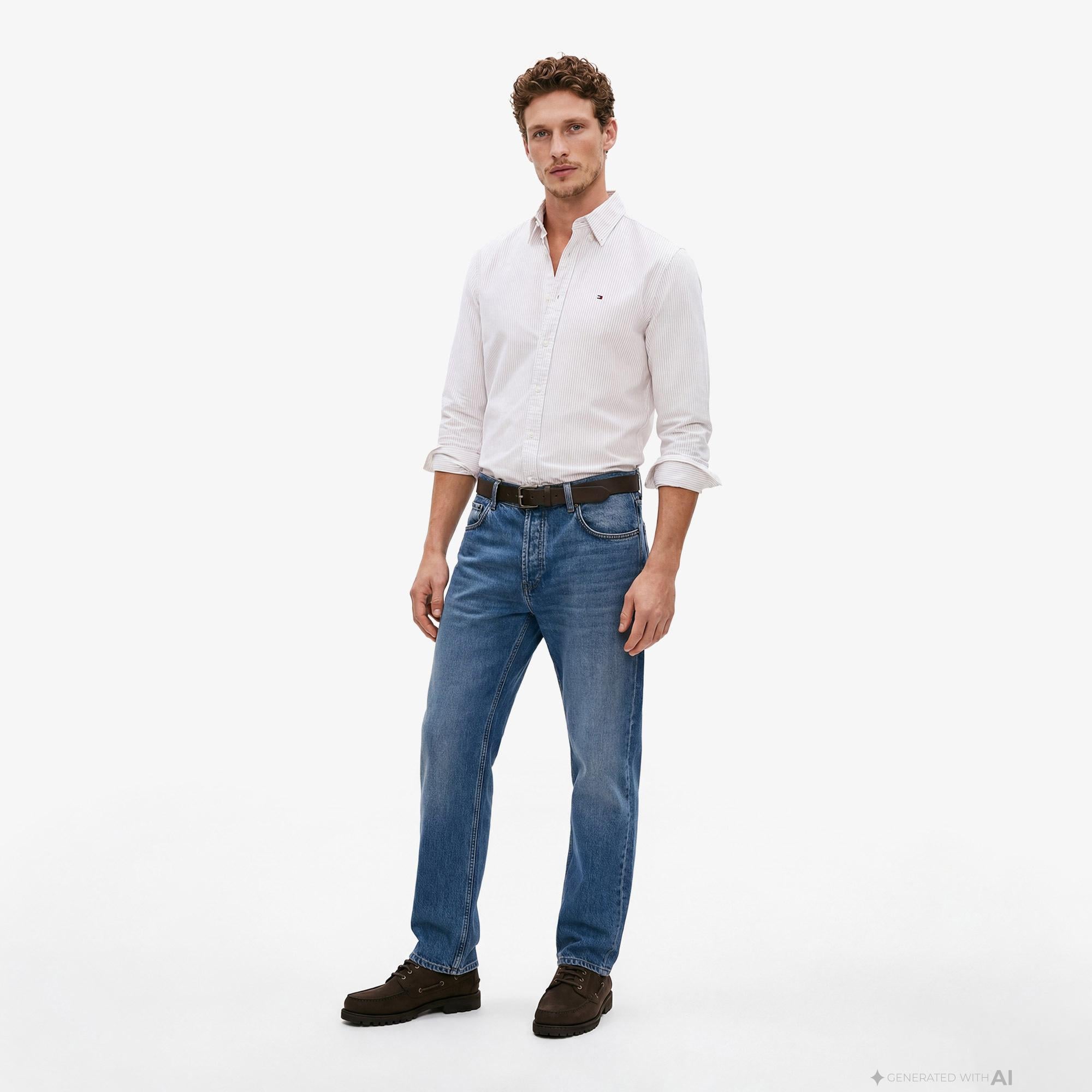 Tommy Hilfiger Core Essentials Erkek Kahverengi Gömlek