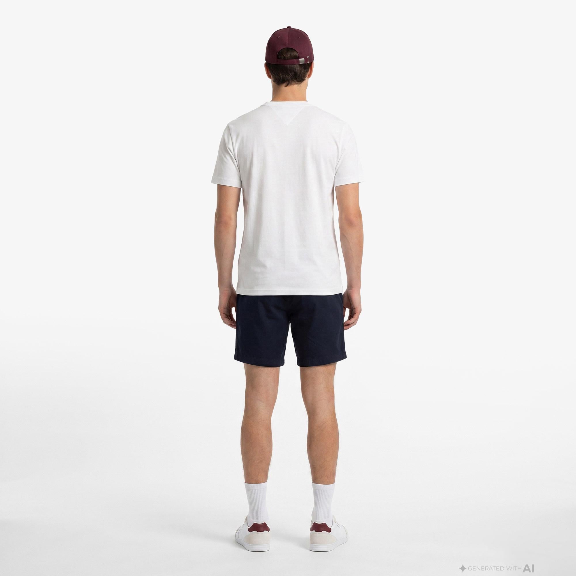 Tommy Hilfiger Brand Love Erkek Beyaz T-Shirt