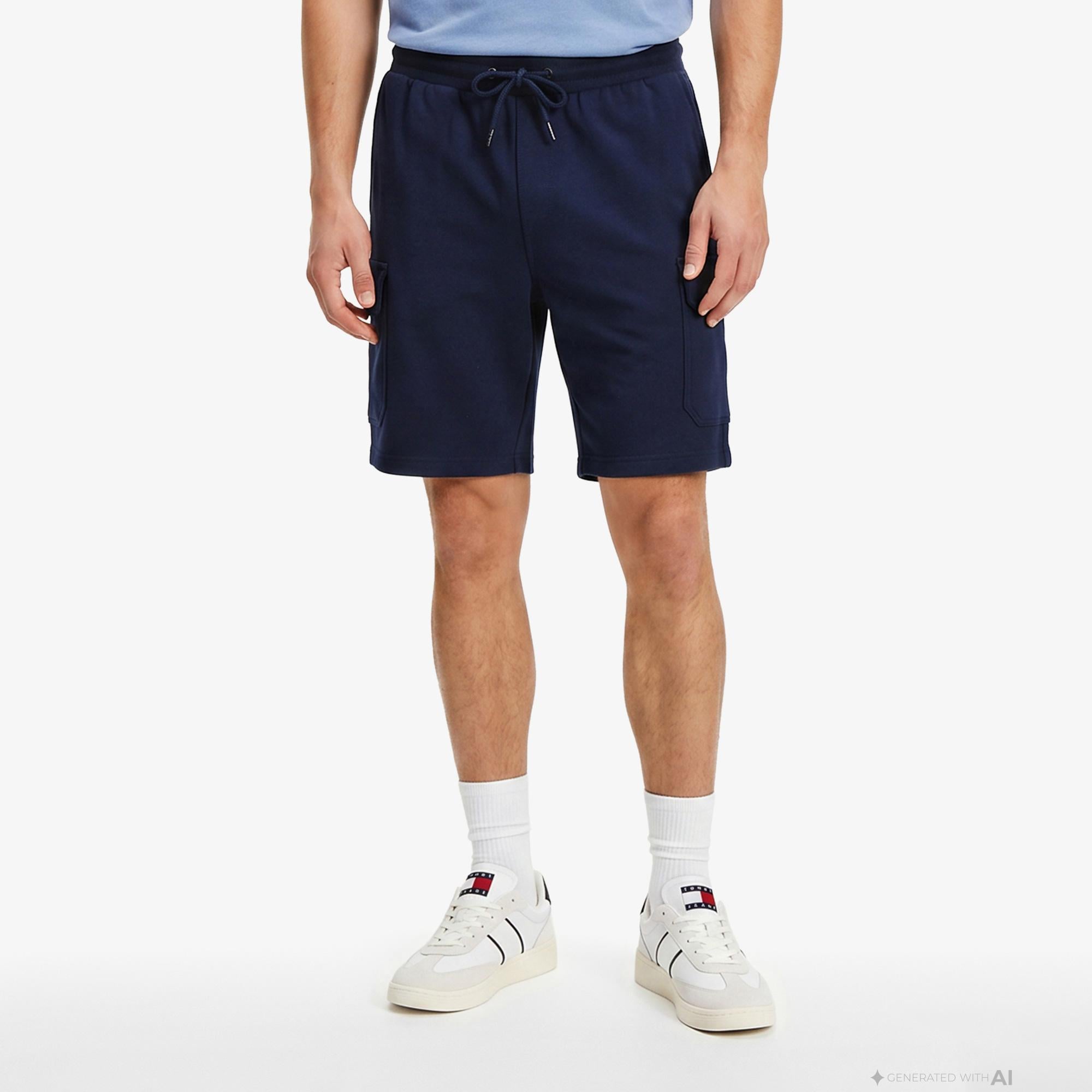 Tommy Hilfiger Mixed Media Erkek Lacivert Eşofman Altı