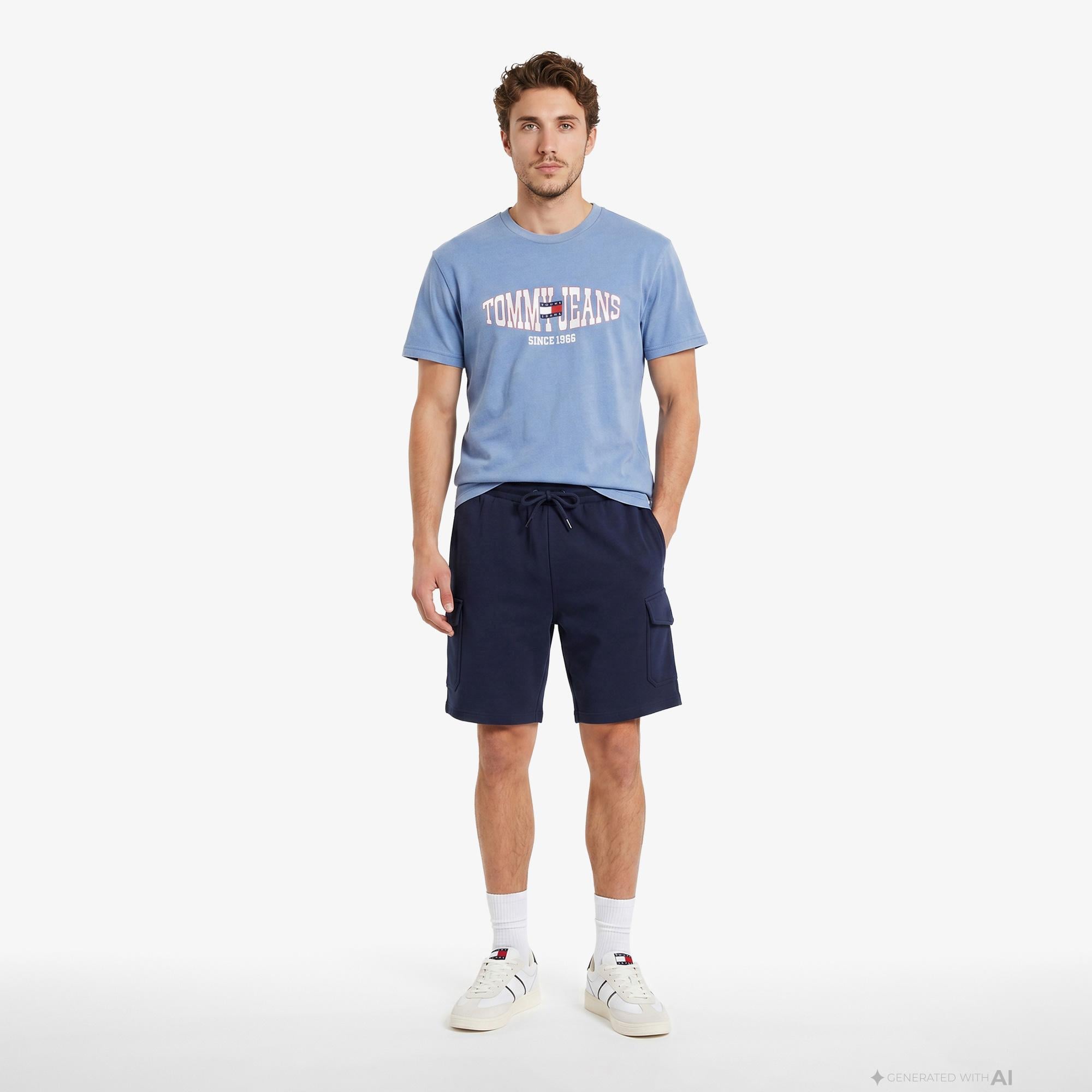 Tommy Hilfiger Mixed Media Erkek Lacivert Eşofman Altı