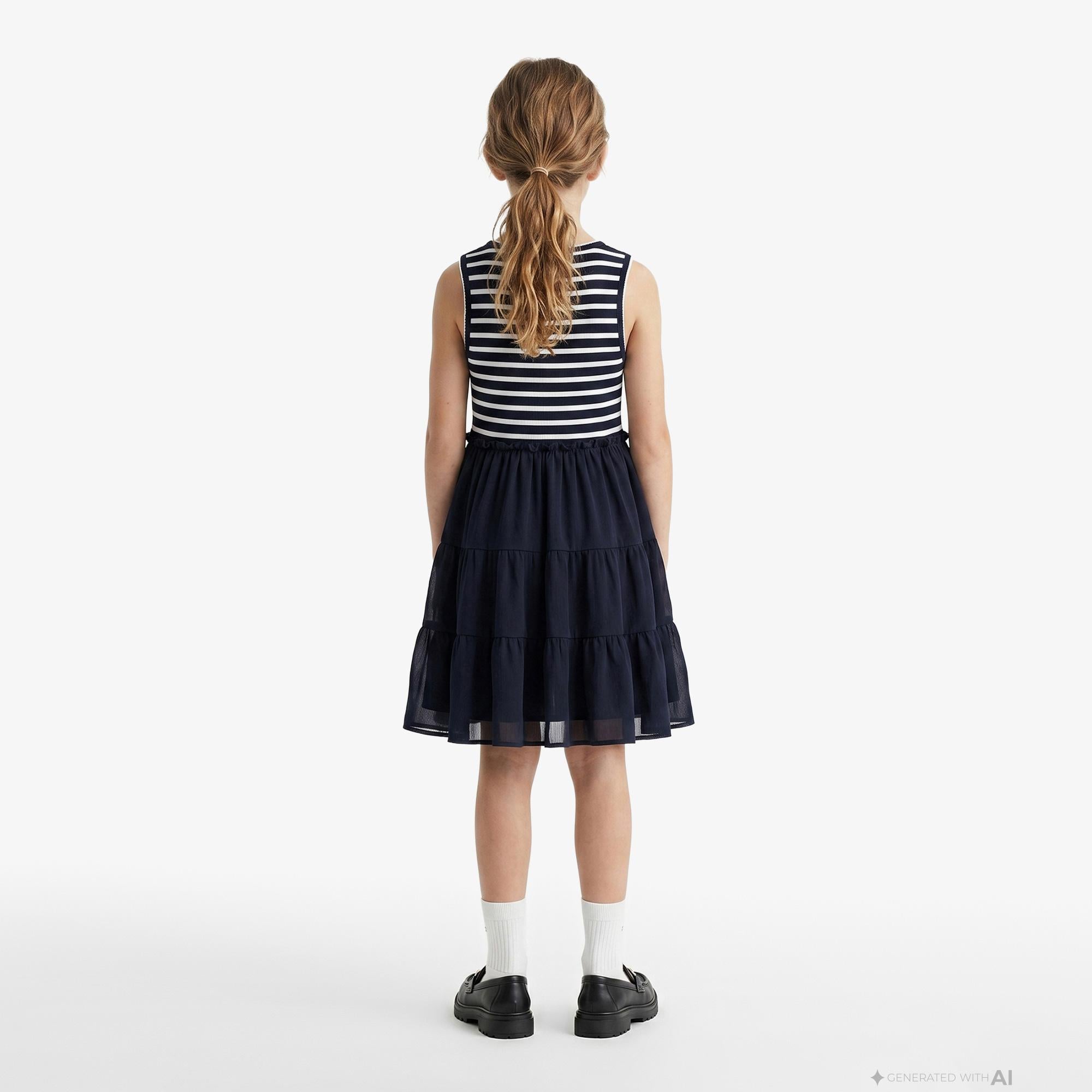 Tommy Hilfiger Little Çocuk Lacivert Elbise