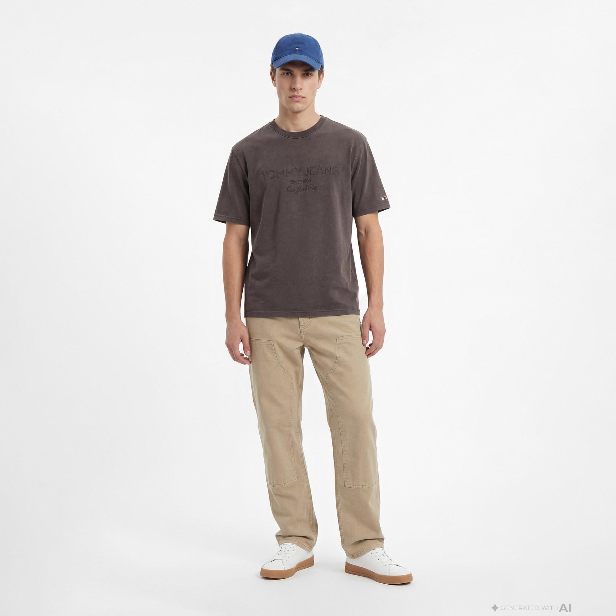 Tommy Hilfiger New Classics Erkek Kahverengi T-Shirt