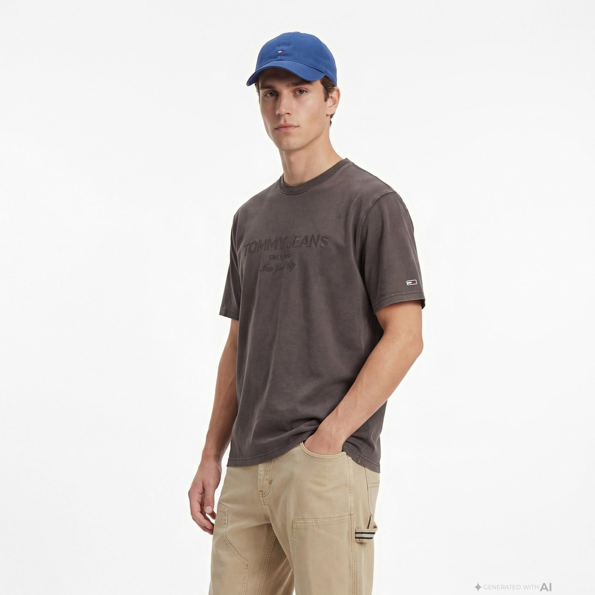 Tommy Hilfiger New Classics Erkek Kahverengi T-Shirt