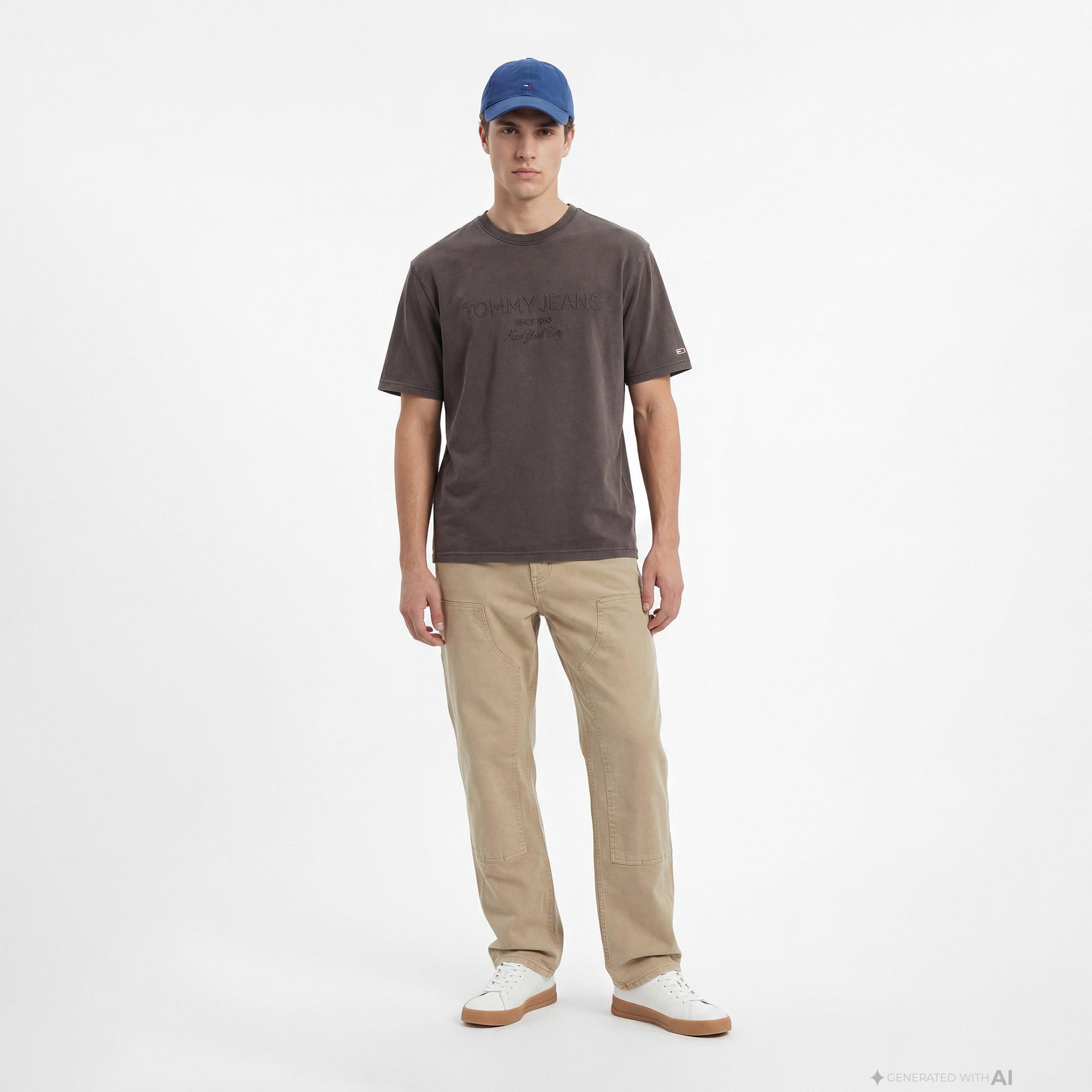Tommy Hilfiger New Classics Erkek Kahverengi T-Shirt