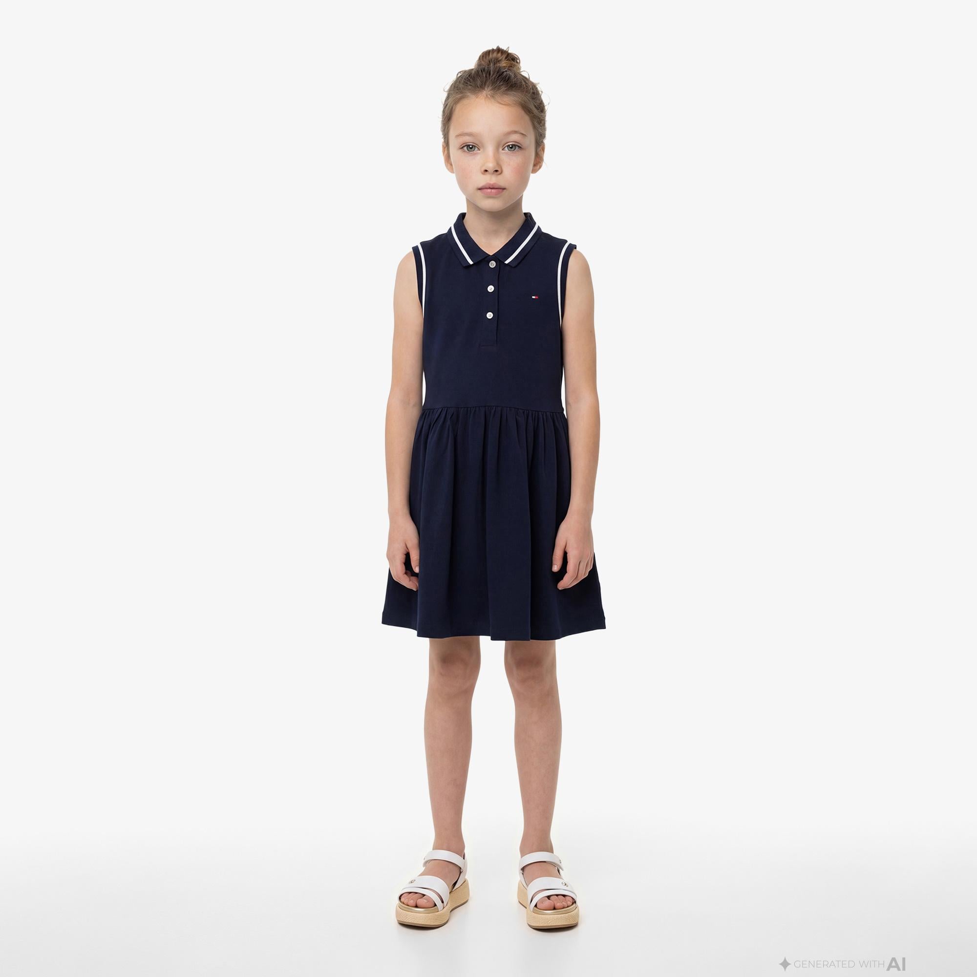 Tommy Hilfiger Essentials Çocuk Lacivert Elbise