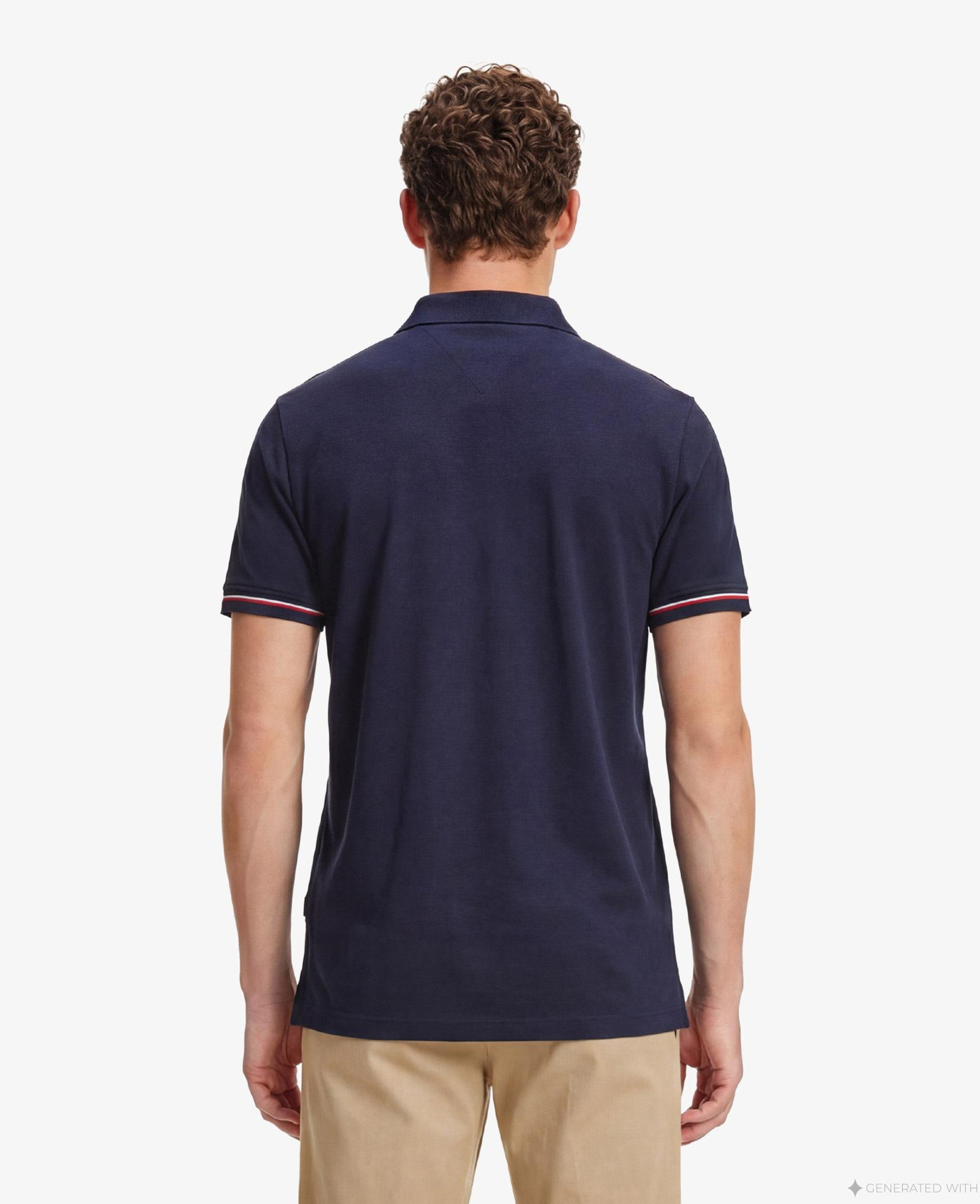 Tommy Hilfiger Elevated Essentials Erkek Lacivert Polo Yaka T-Shirt
