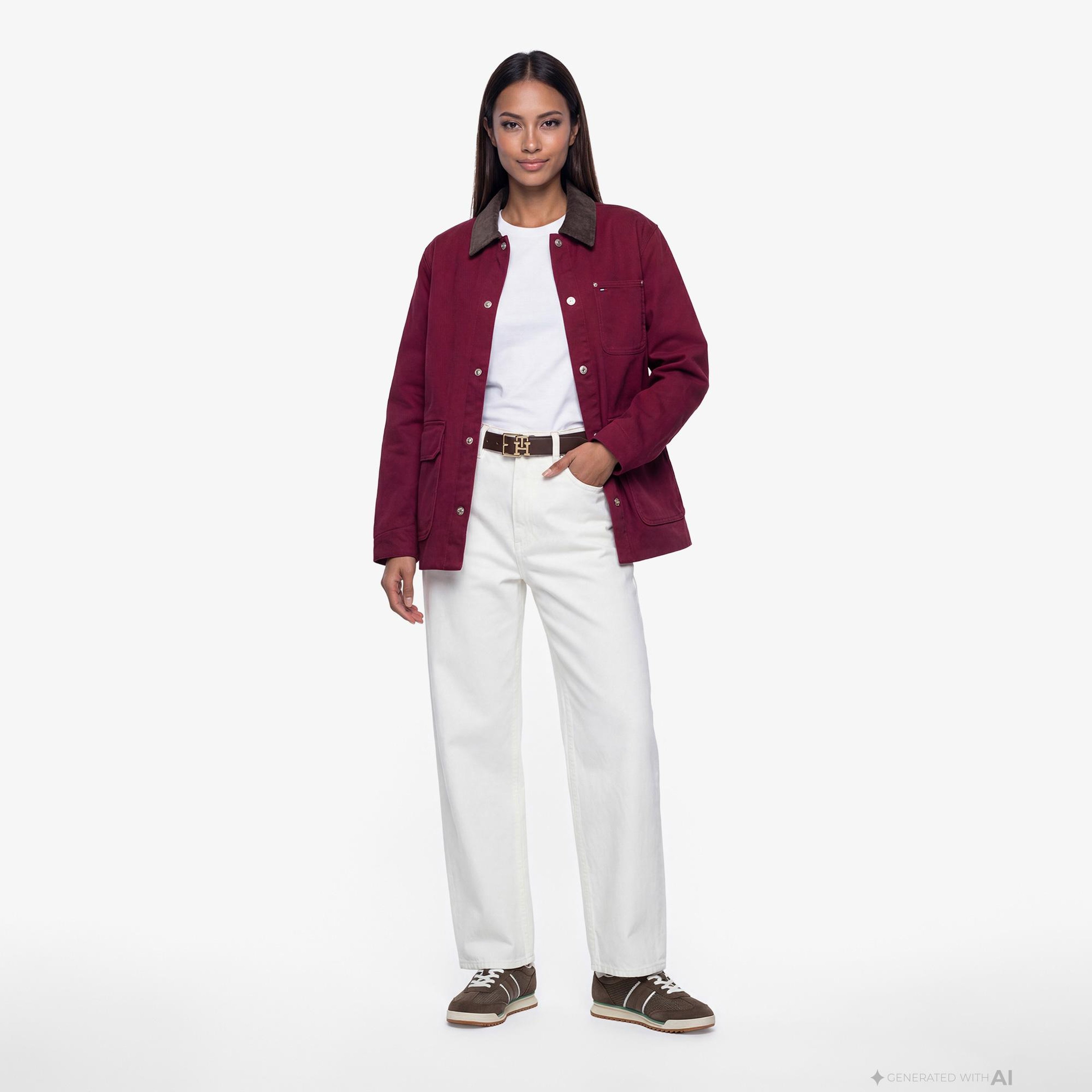 Tommy Hilfiger Soft Utility Kadın Pembe Ceket