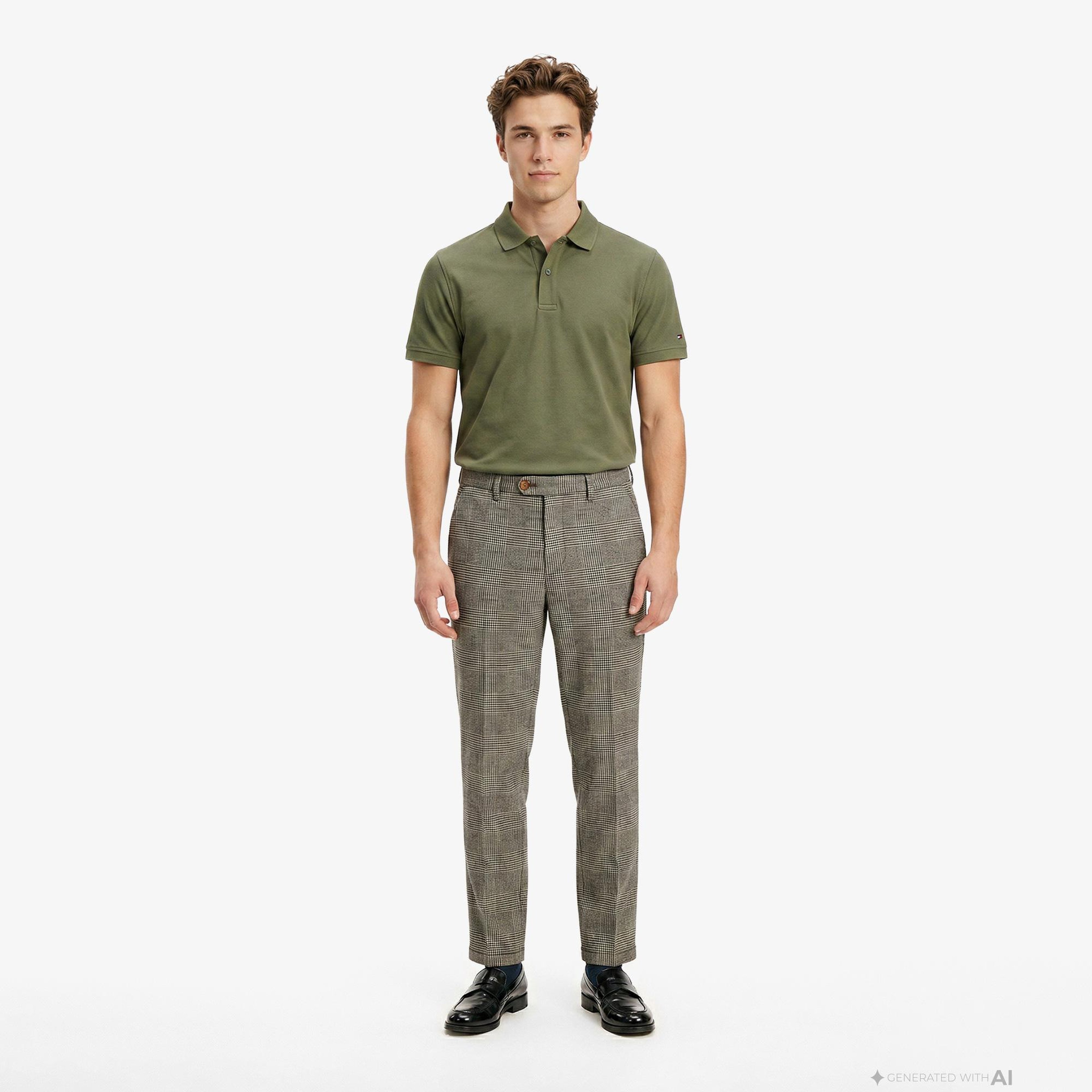 Tommy Hilfiger Elevated Essentials Erkek Yeşil Polo Yaka T-Shirt