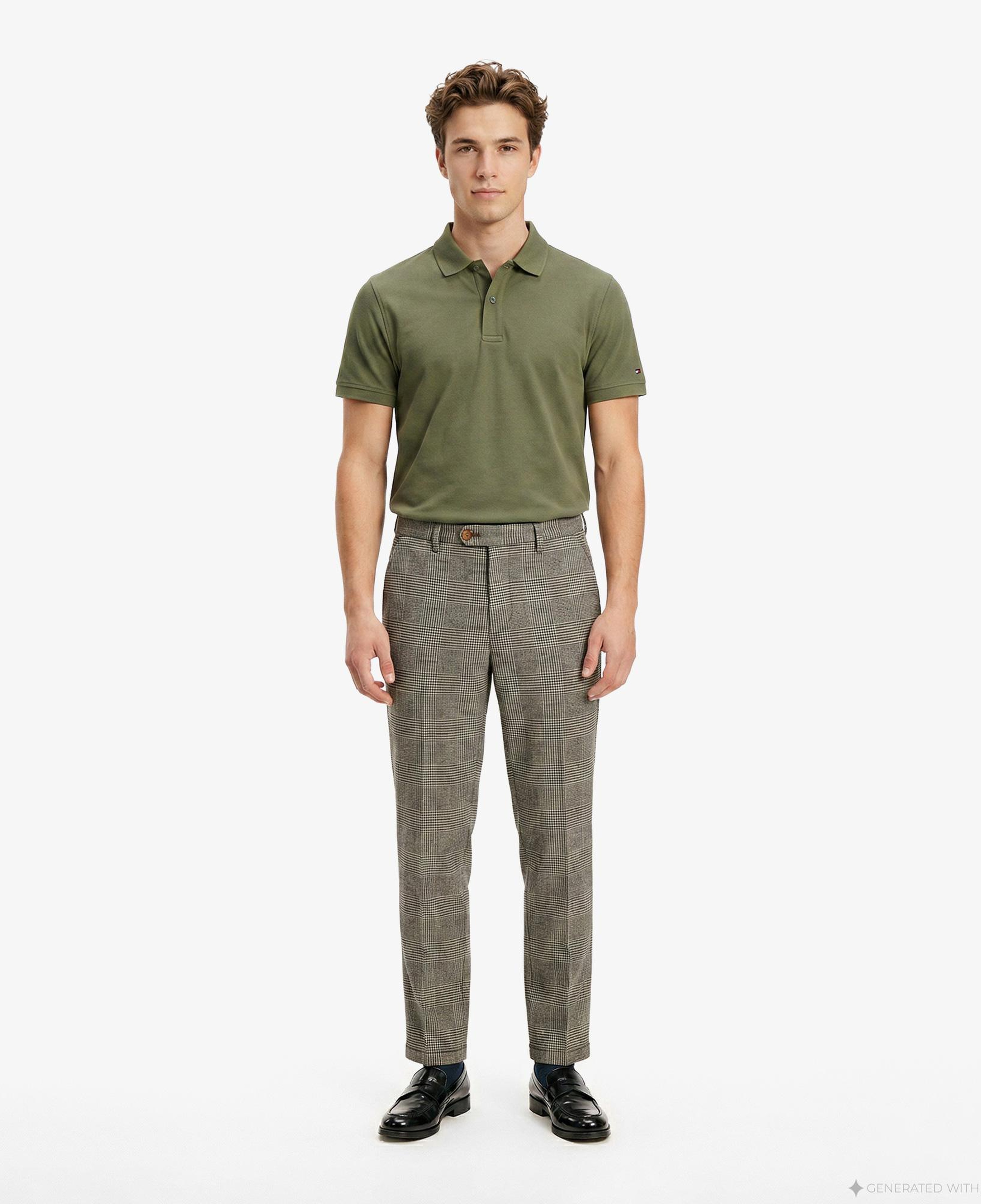Tommy Hilfiger Elevated Essentials Erkek Yeşil Polo Yaka T-Shirt