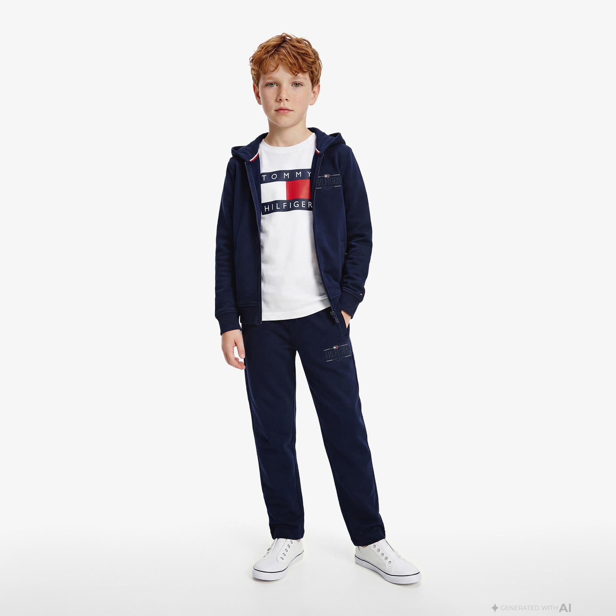 Tommy Hilfiger Icons Çocuk Lacivert Eşofman Üstü